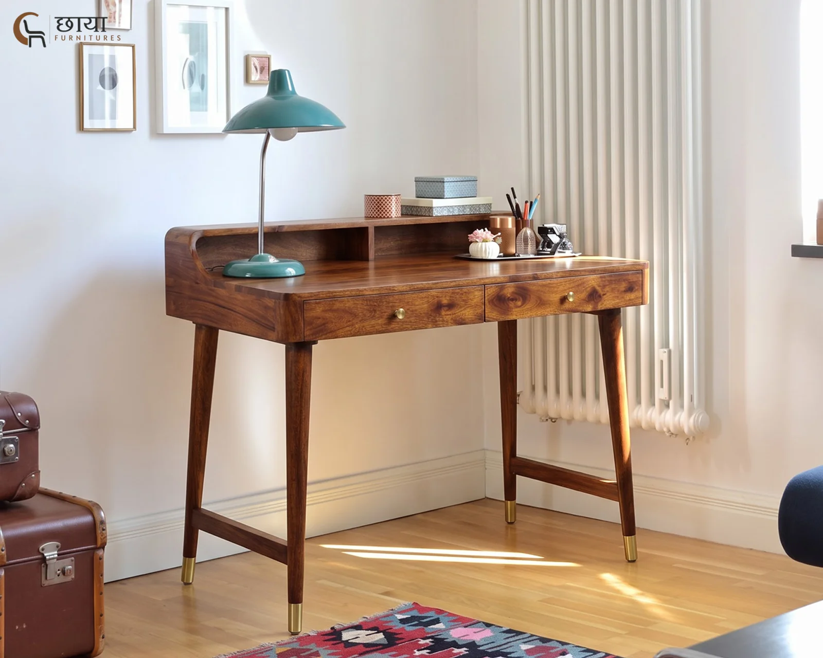 Axel Study Table (Teak Finish) — 5