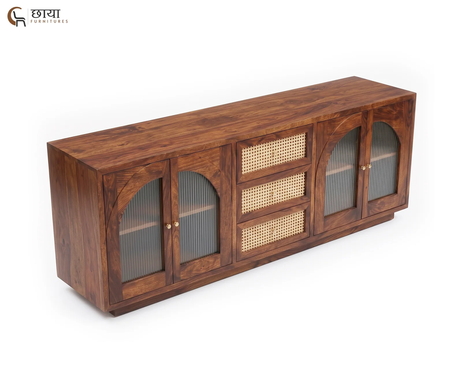 Zayn TV Unit (Teak Finish) — 4