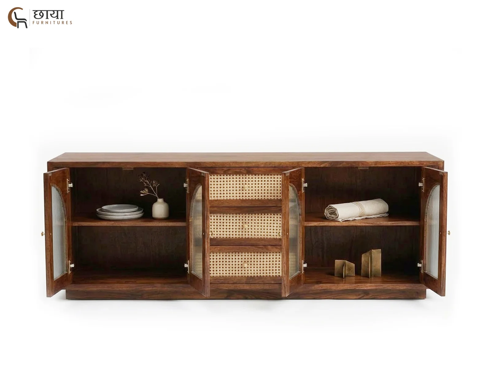 Zayn TV Unit (Teak Finish) — 2