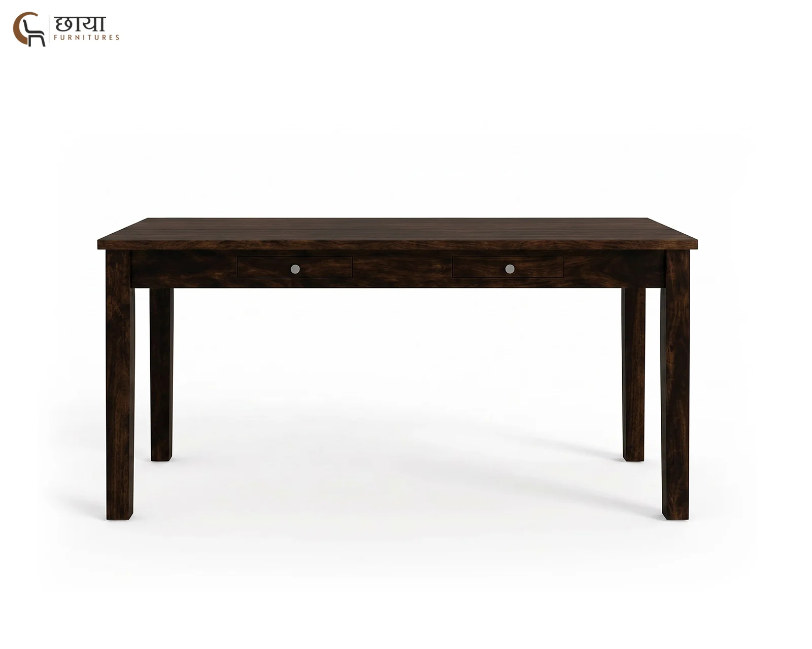 Riwaaz 6 Seater Dining Table (Walnut Finish) — 1