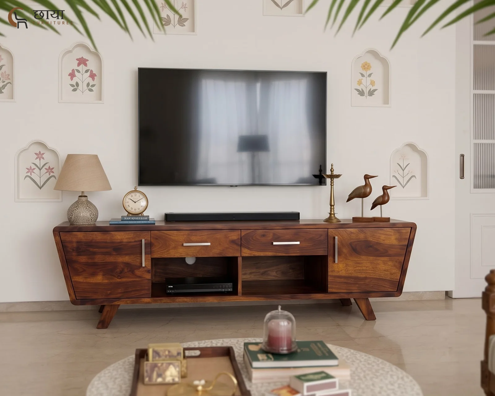 Maison Tv Unit (Honey Finish) — 10
