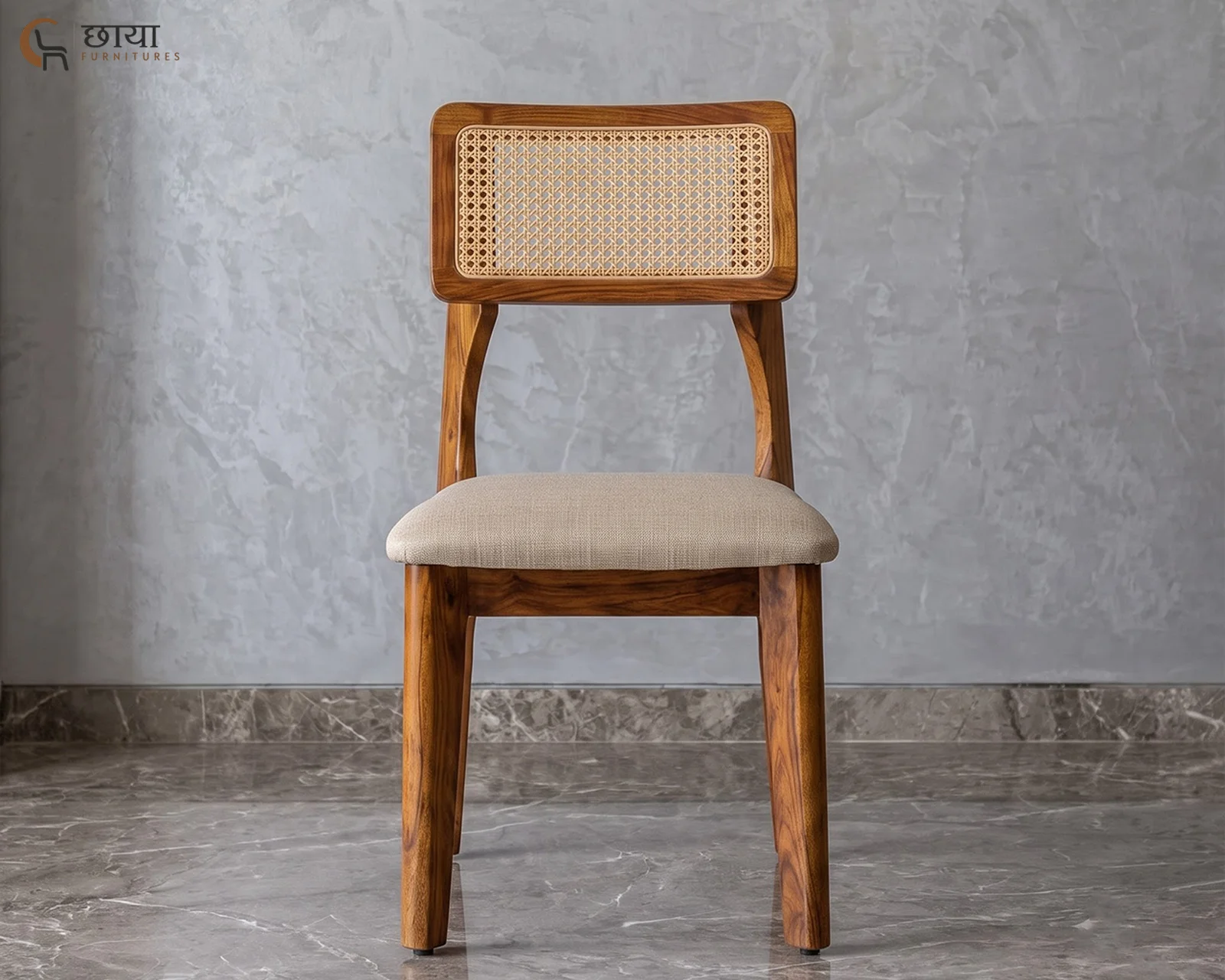 Aangan Dining Chair (Honey Finish) — 011