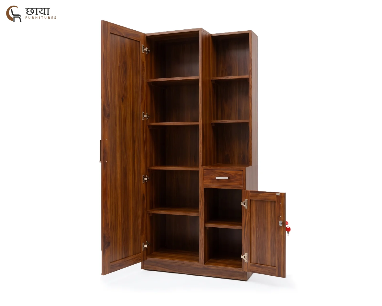 Aranya Sheesham Wood Dressing Table with Mirror (Honey Finish) — 2