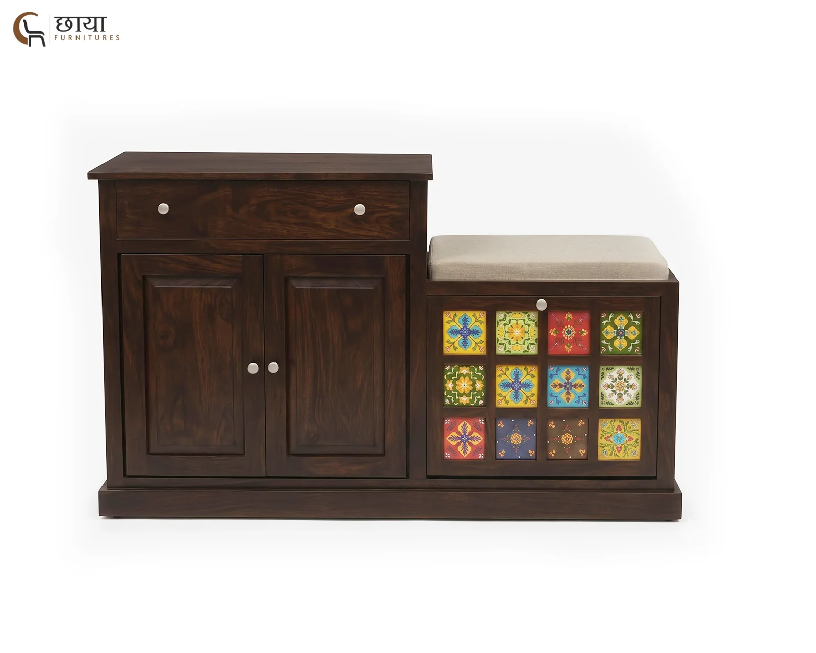 Elara Shoe Rack (Walnut Finish) — 7