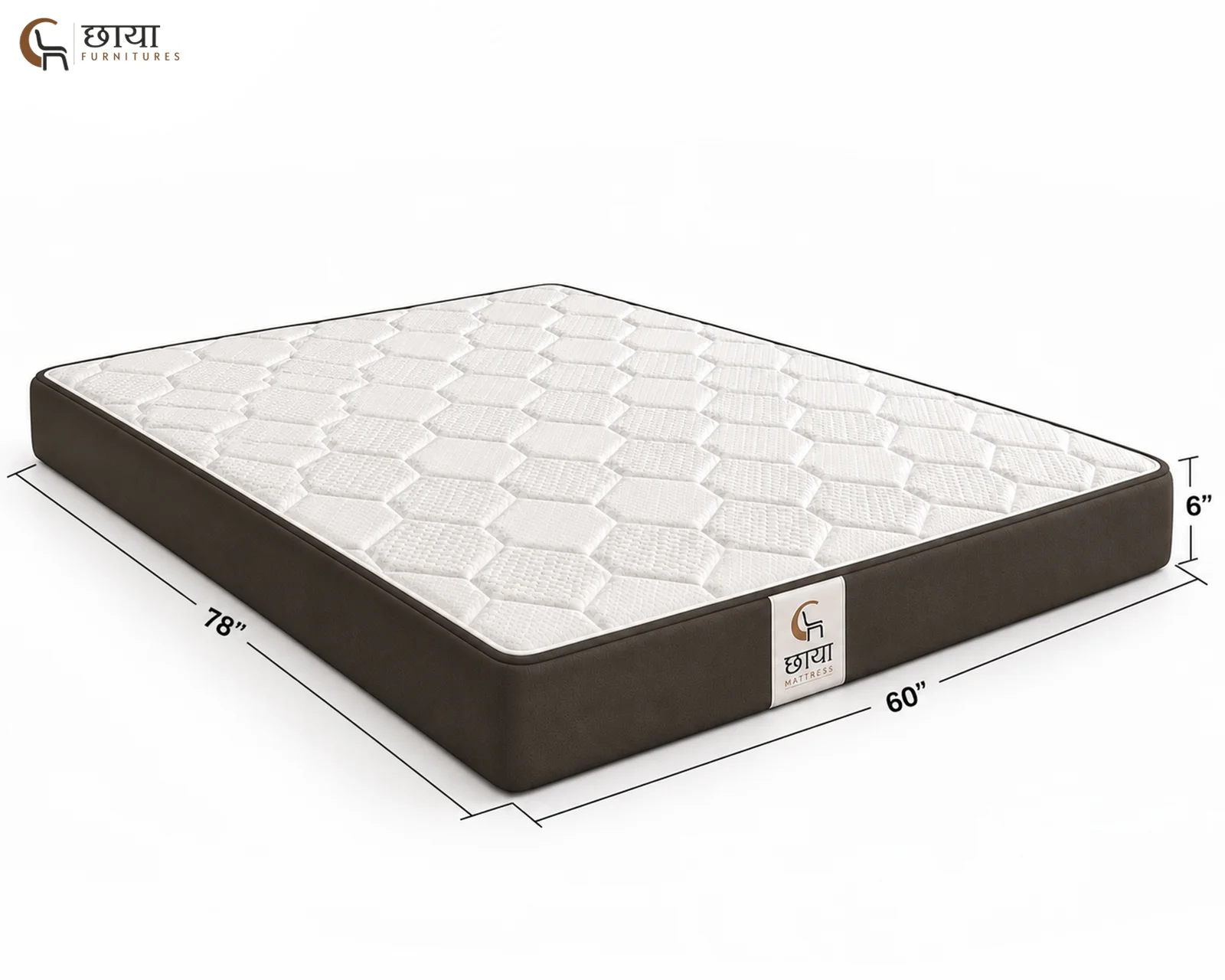 Chaaya Ortho Memory Foam Mattress (Queen Size, 78"x60"x6") — Queen Size 1