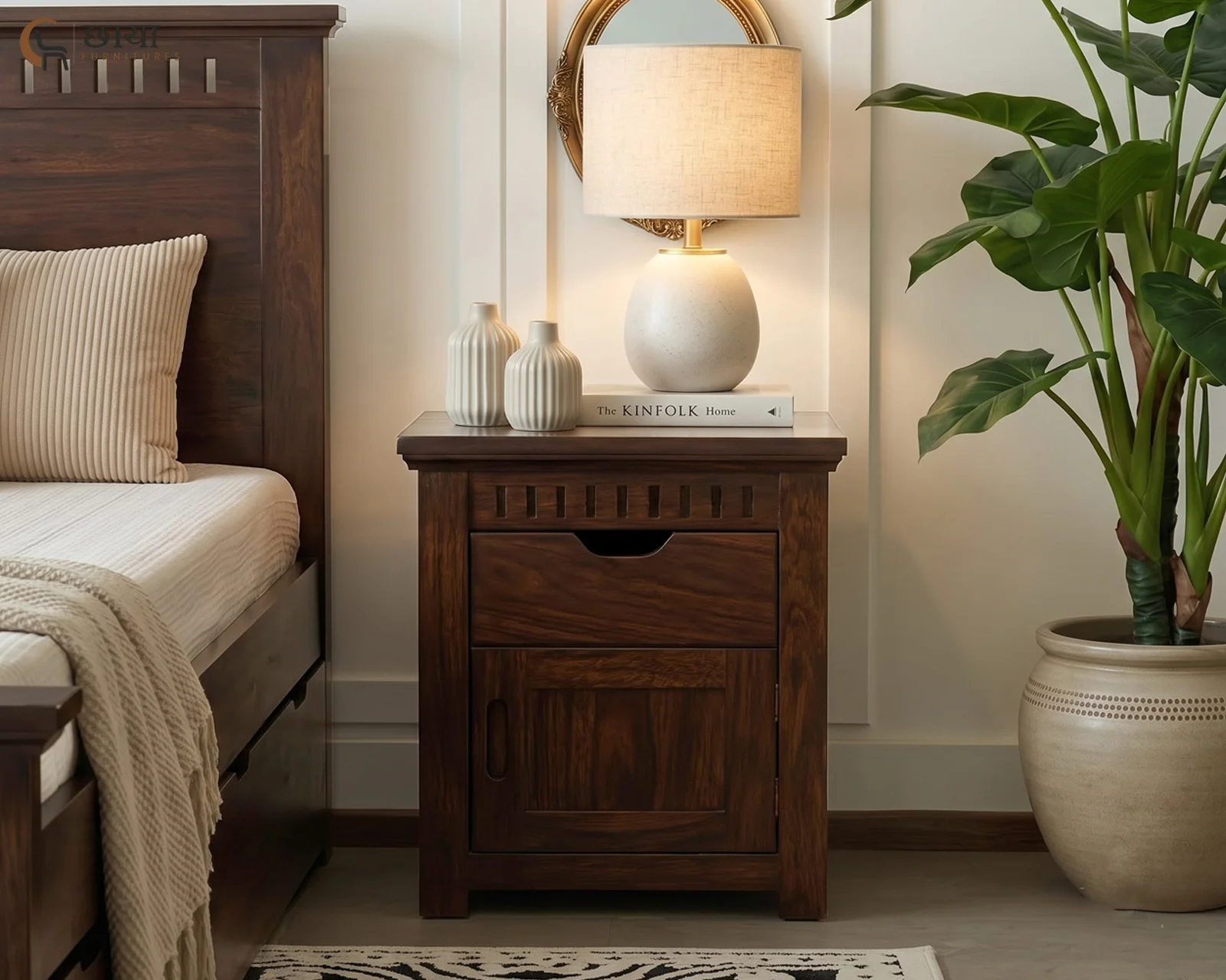 Haven Bedside Table (Walnut Finish) — 8