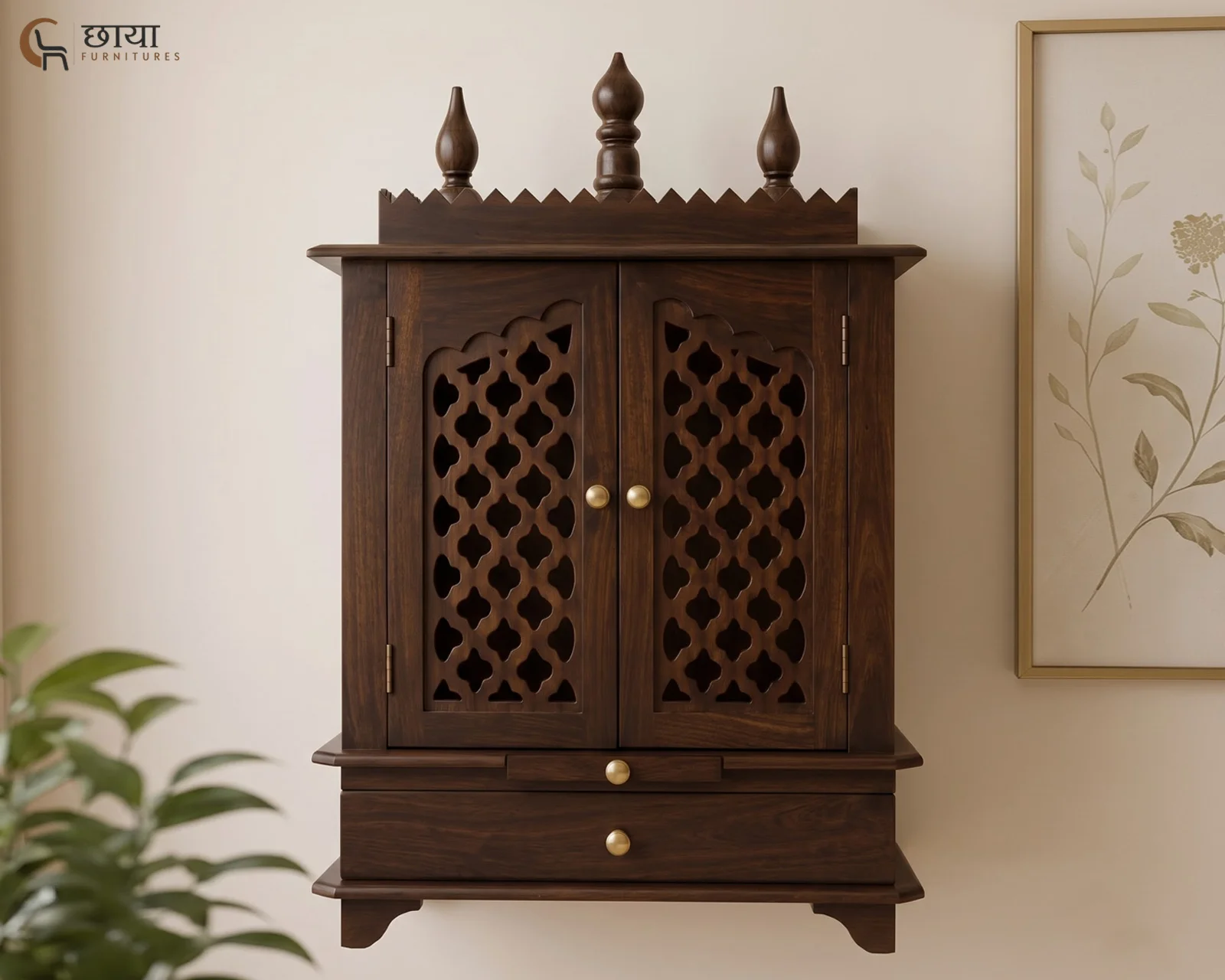 Veda Home Temple (Walnut Finish) — 19
