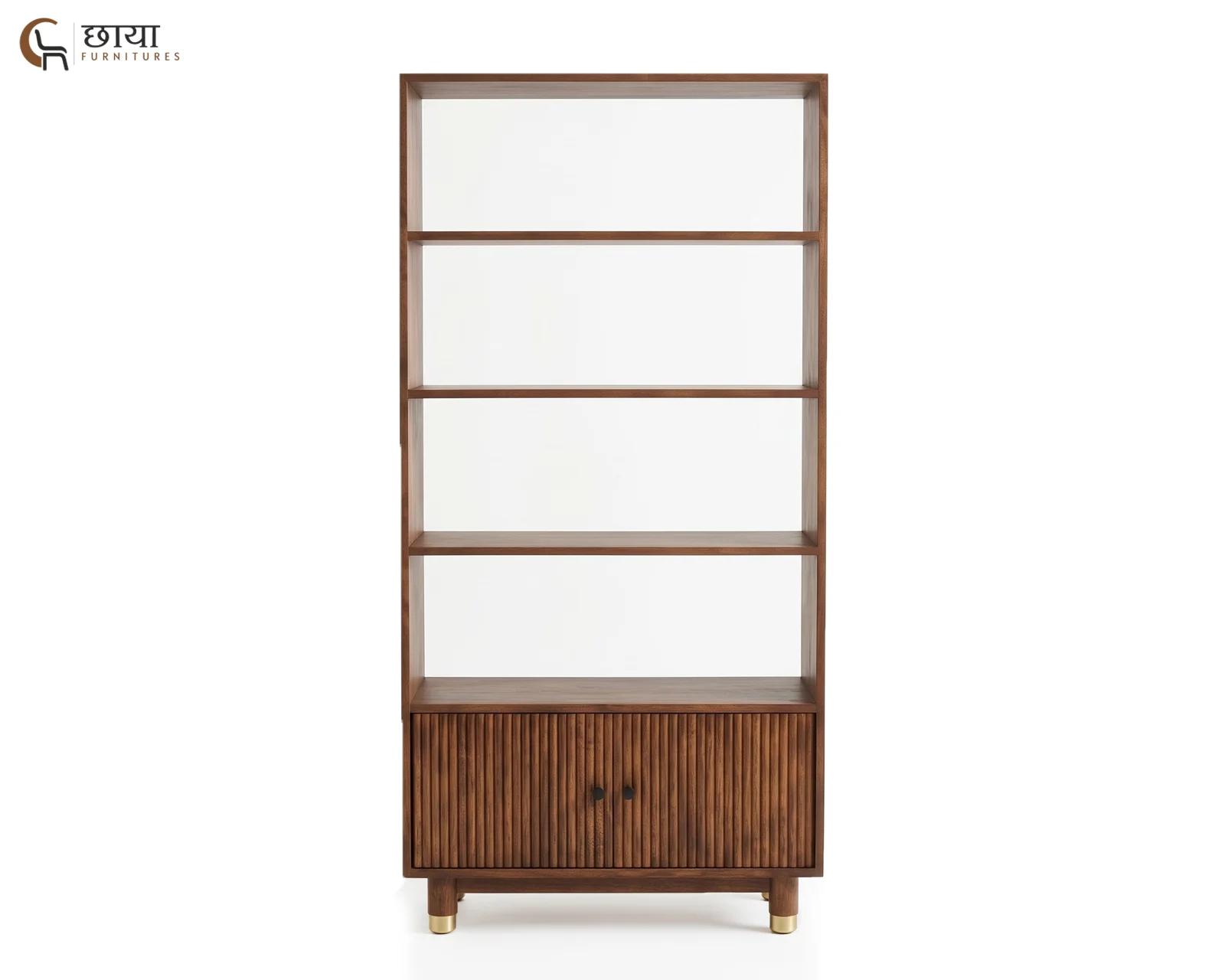 Nemili Book Shelf (Mango Wood, Teak Finish) — 1