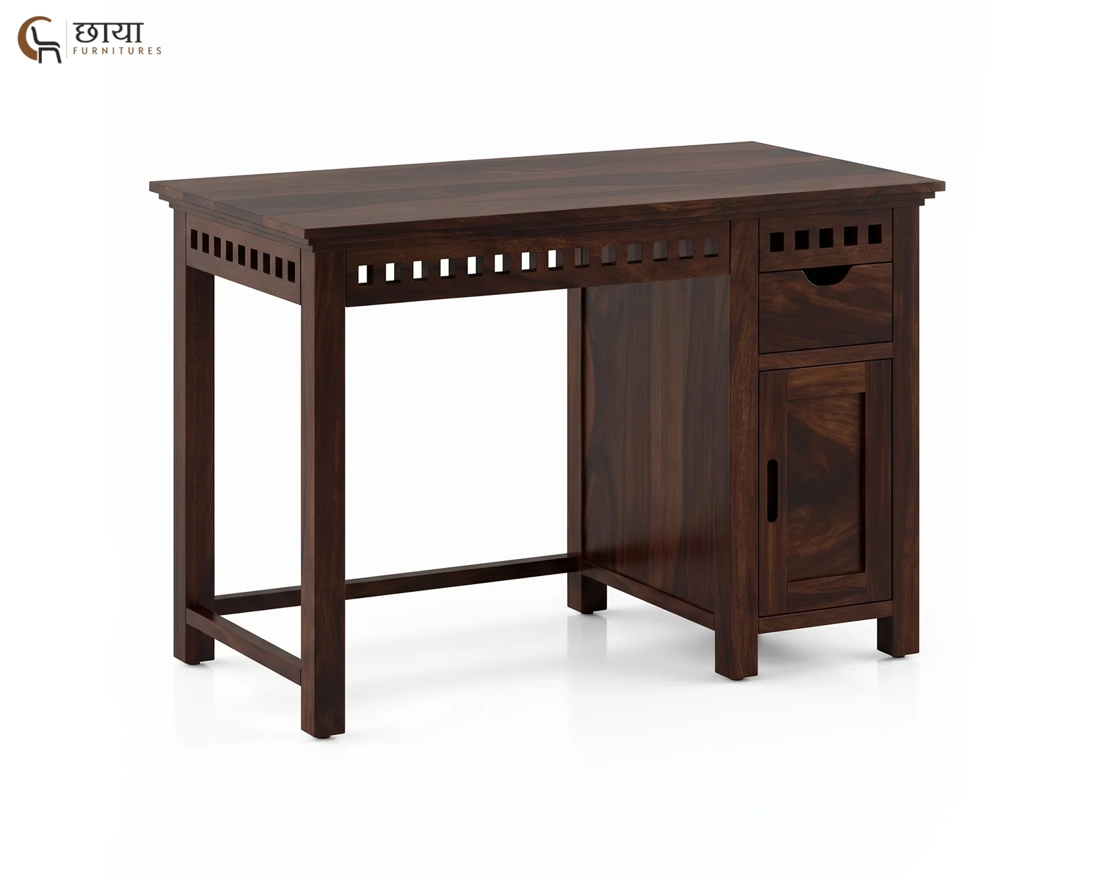 Haven Study Table (Walnut Finish) — dim 1