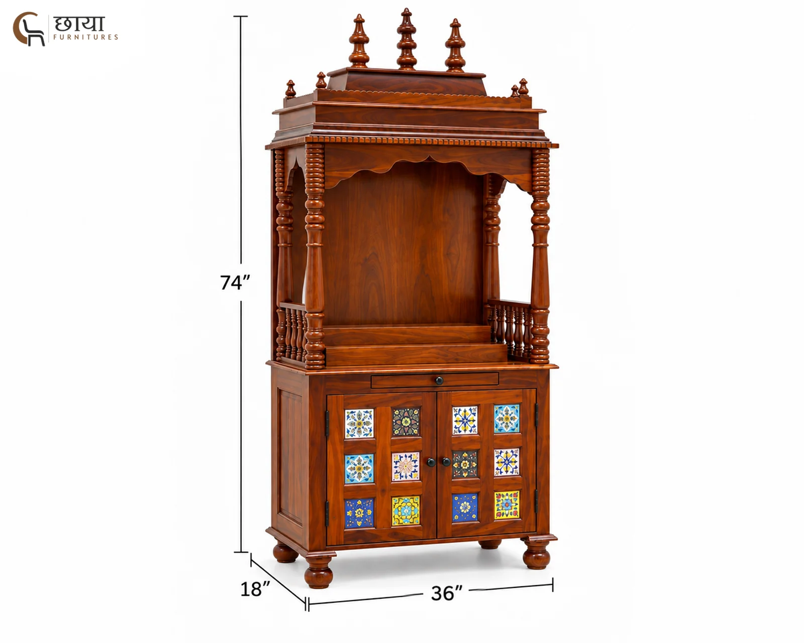 Alvara Home Temple (Honey Finish) — dim