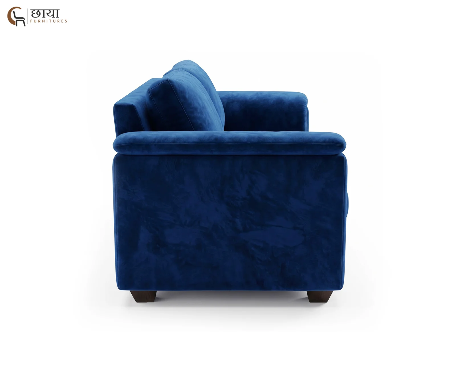 Liora 3 Seater Fabric Sofa (Blue Velvet) — 3