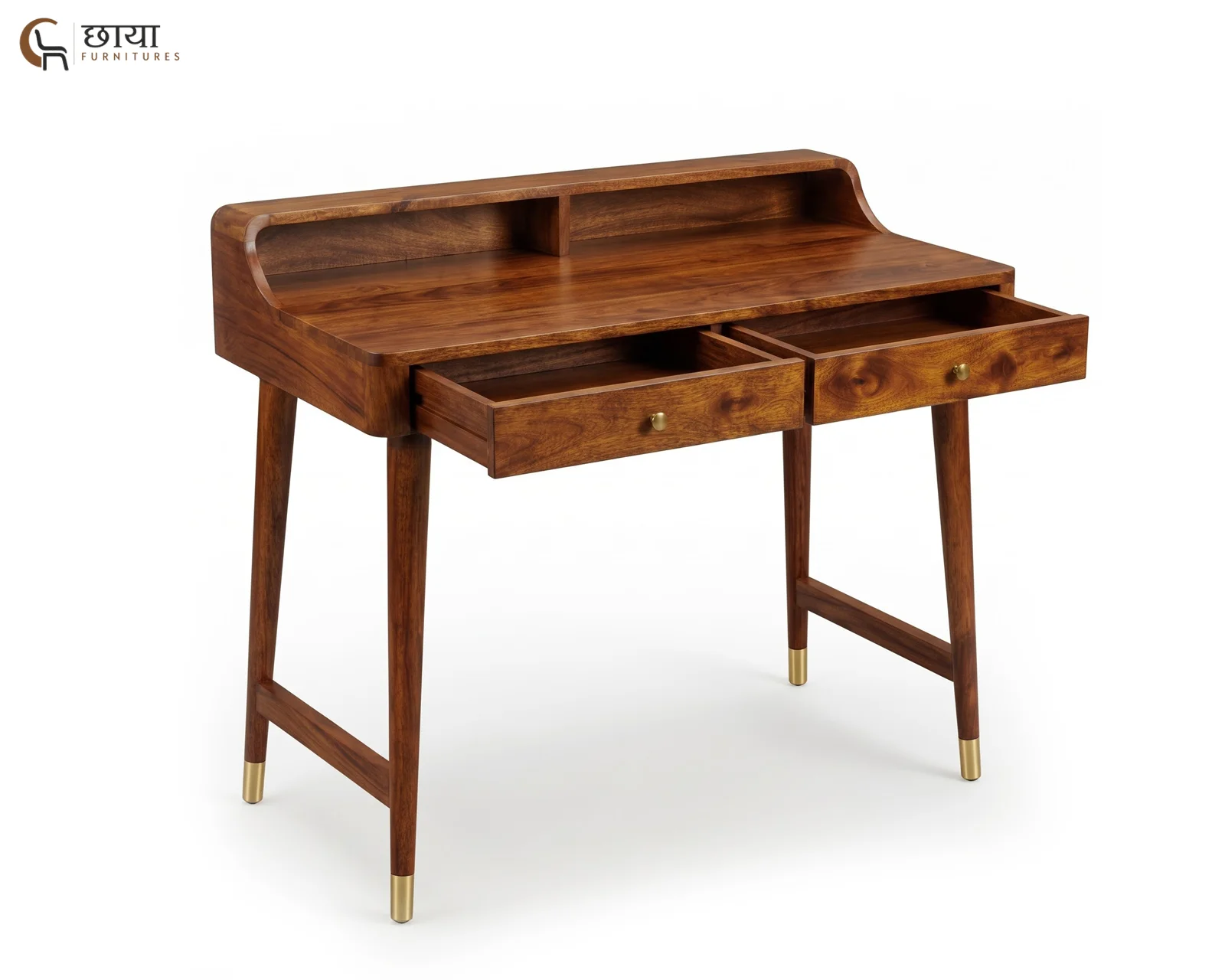 Axel Study Table (Teak Finish) — 4