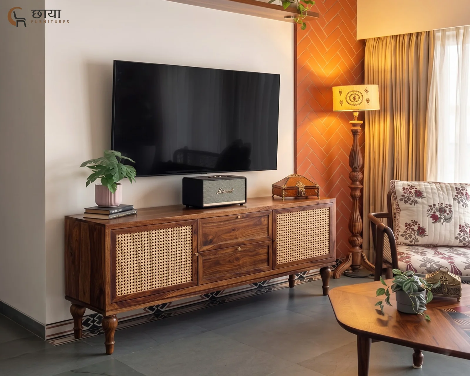 Avora TV Unit (Honey Finish) — 21