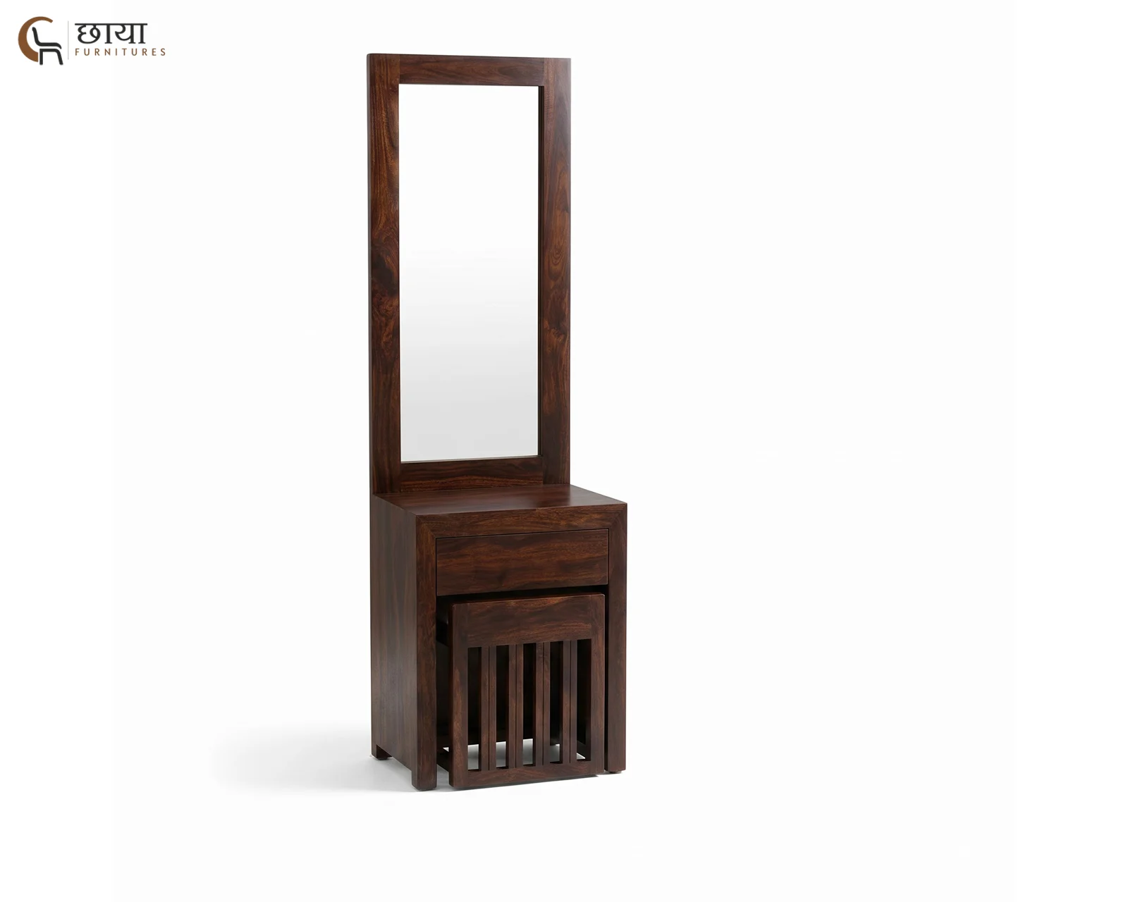 Rowan Sheesham Wood Dressing Table (Walnut Finish) — 3