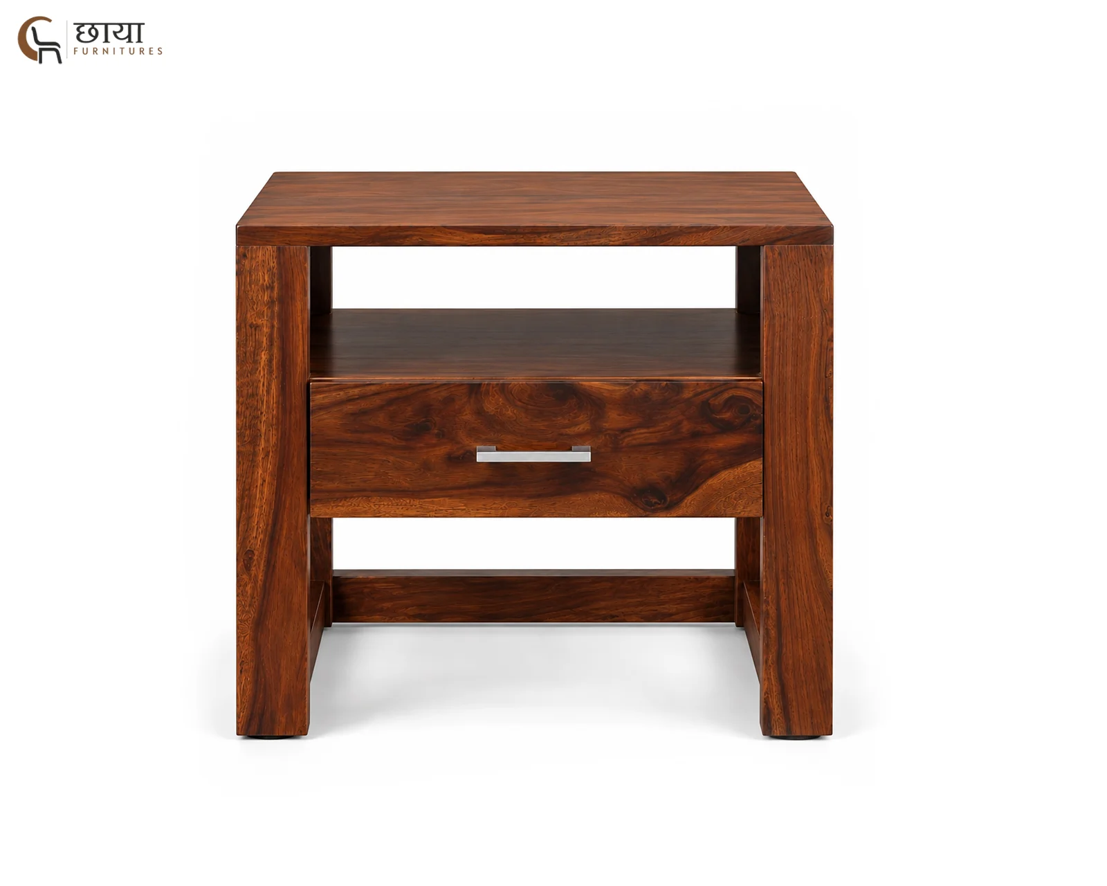 Riya Bedside Table (Honey Finish) — 5