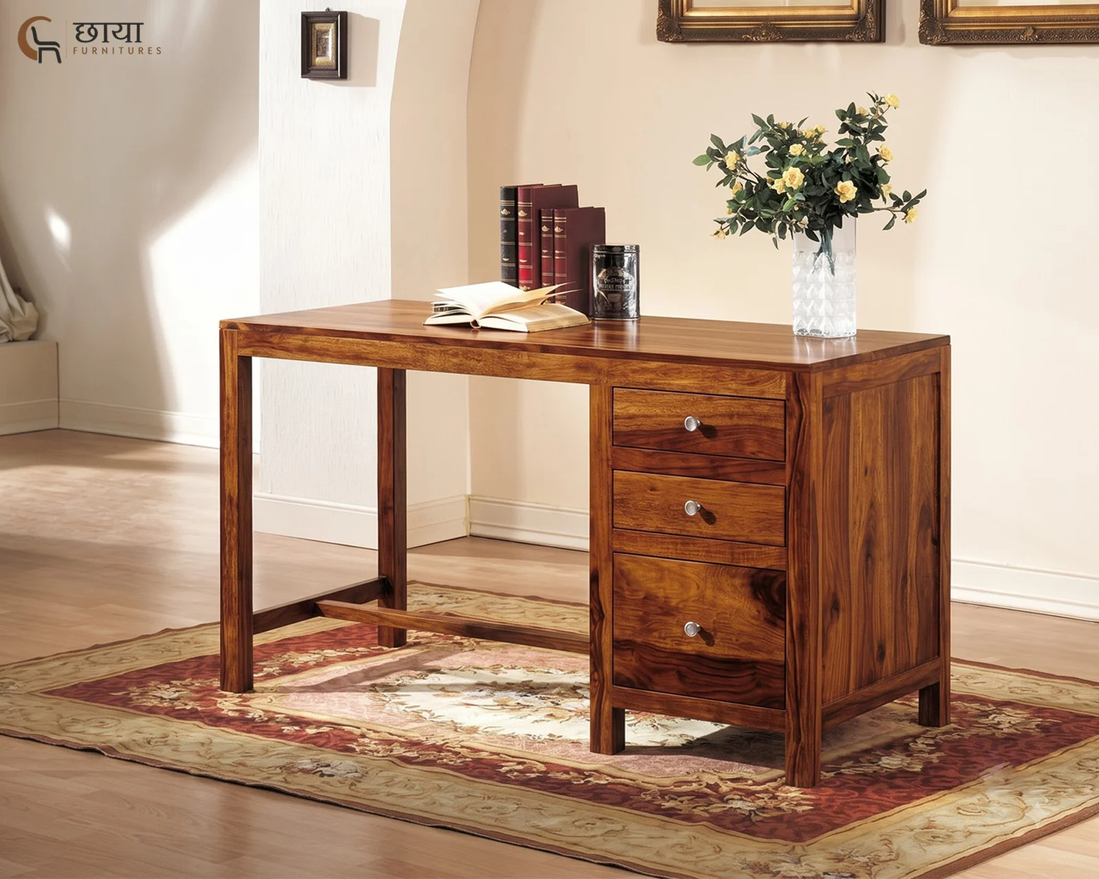 Tuco Study Table (Honey Finish) — 10