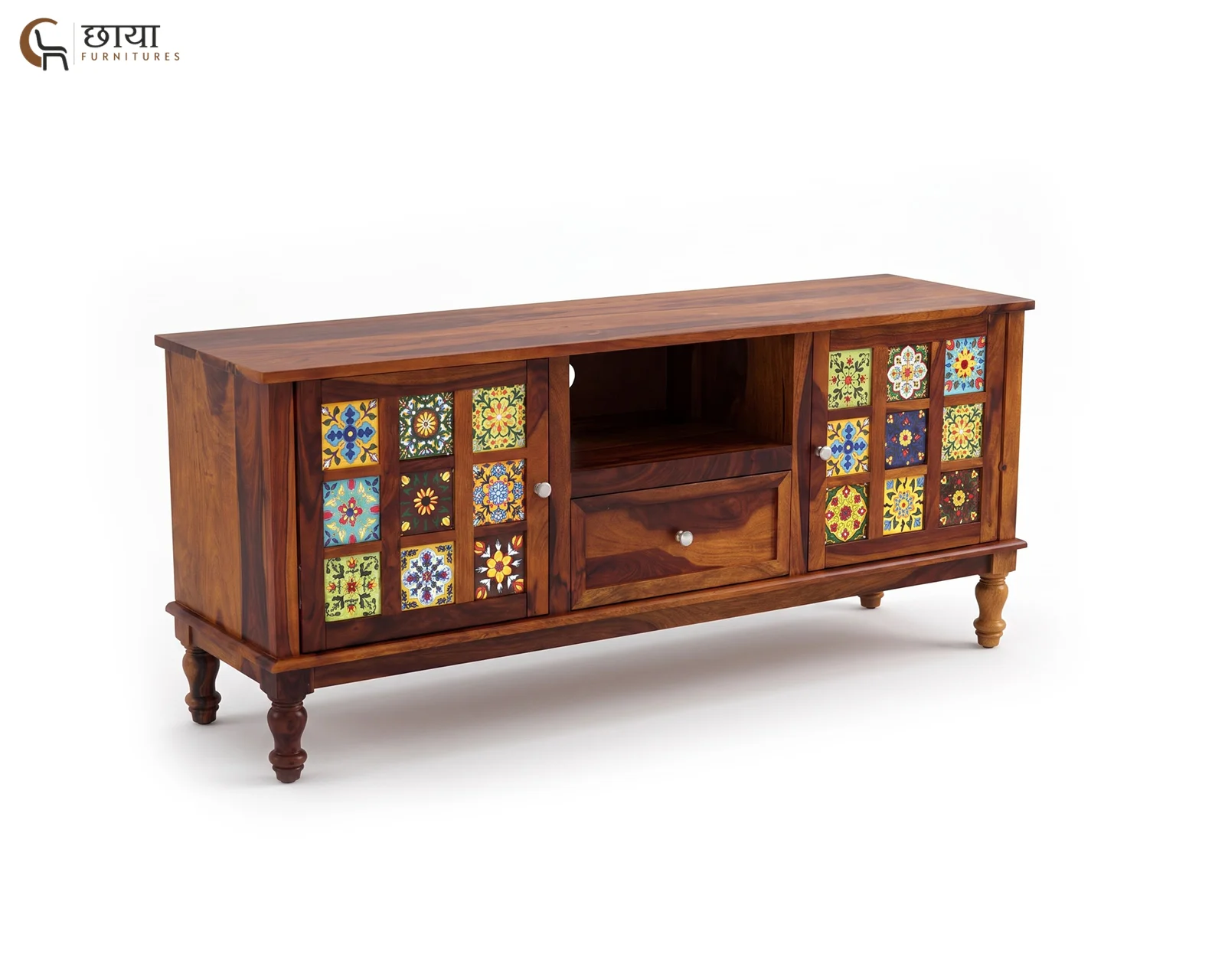 Alvara TV Unit (Honey Finish) — 4