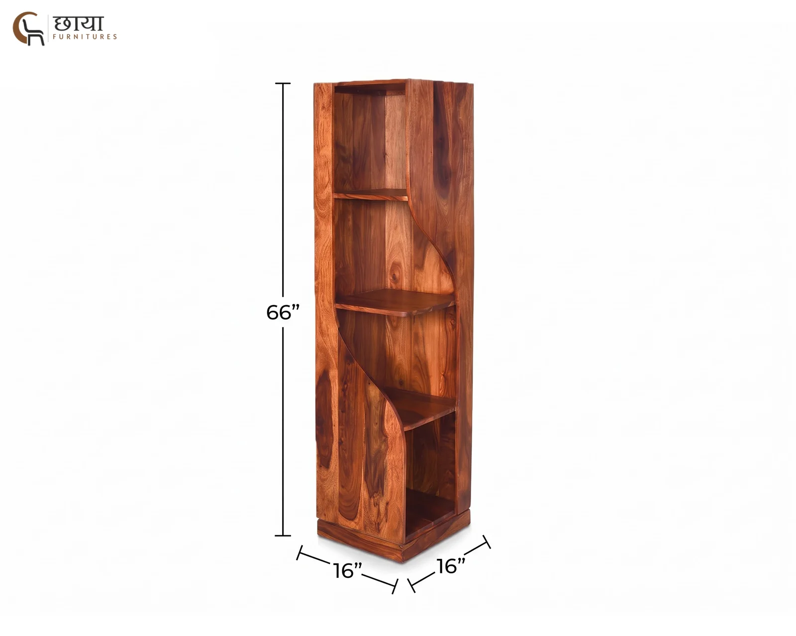 Sandy Book Shelf (Honey Finish) — dim 1