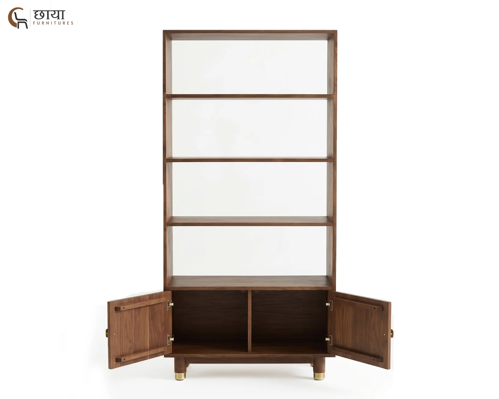 Nemili Book Shelf (Mango Wood, Teak Finish) — 2