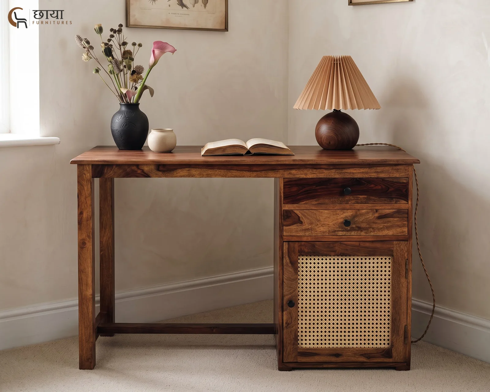 Walter Study Table (Teak Finish) — 4