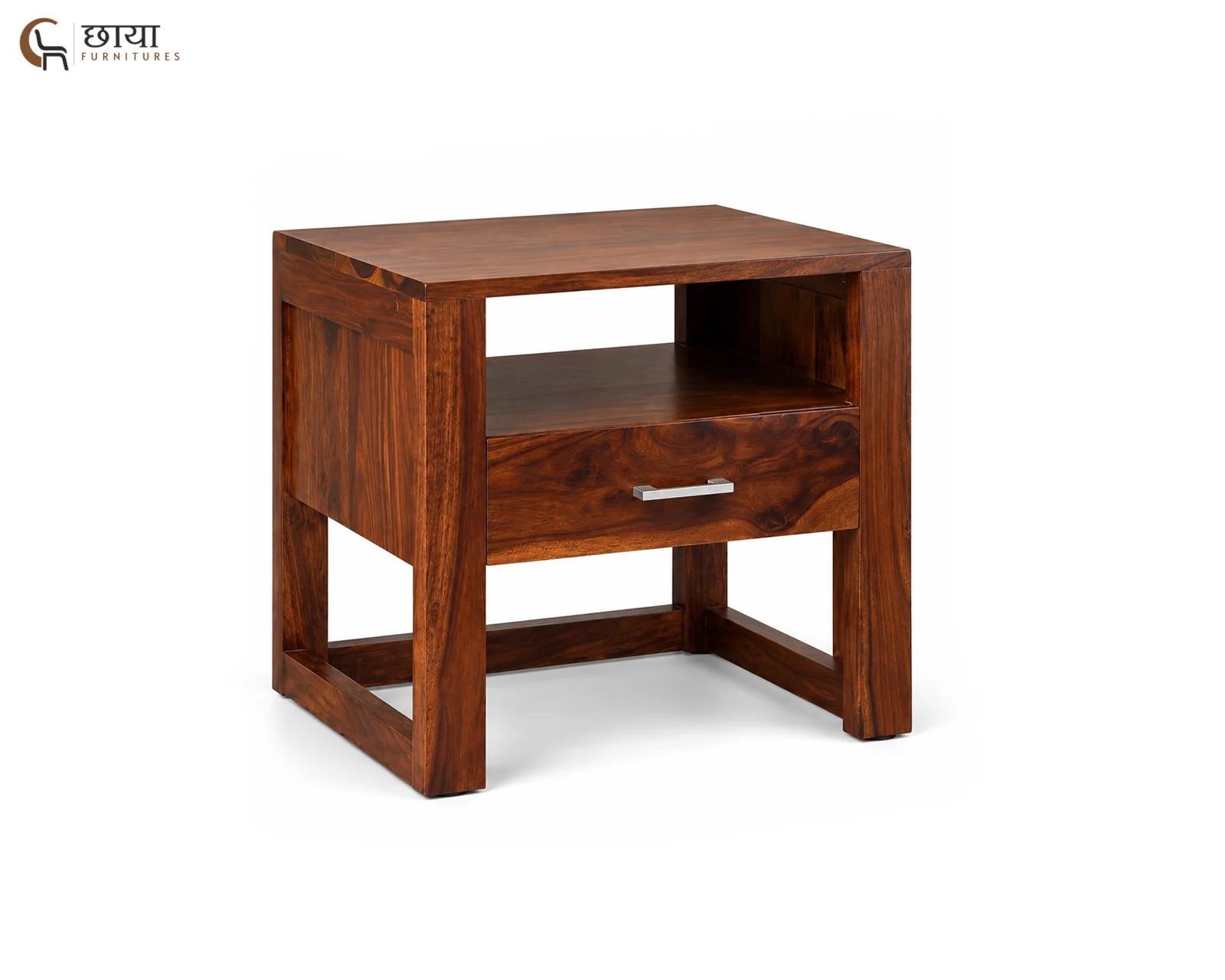 Riya Bedside Table (Honey Finish) — 4
