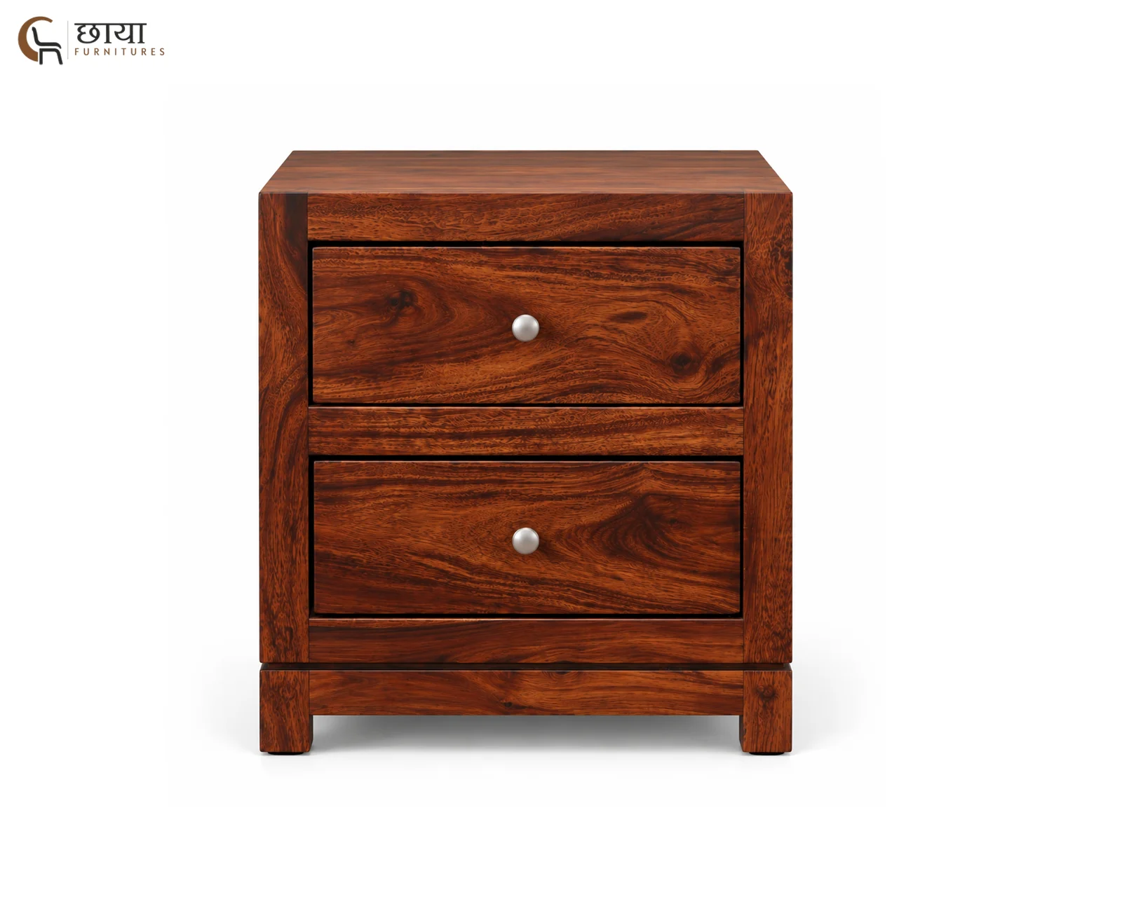 Nidra Bedside Table (Honey Finish) — 2