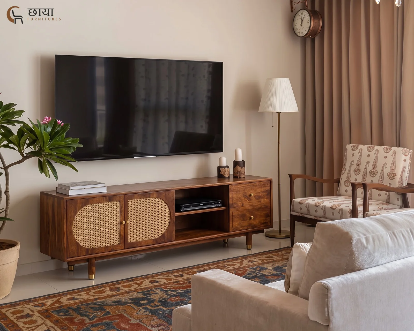 Serein Tv Unit (Teak Finish) — 6