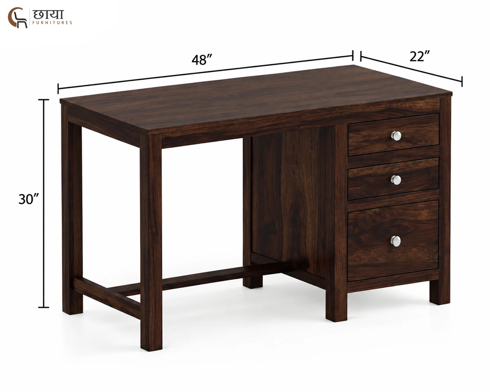 Tuco Study Table (Walnut Finish) — dim 5