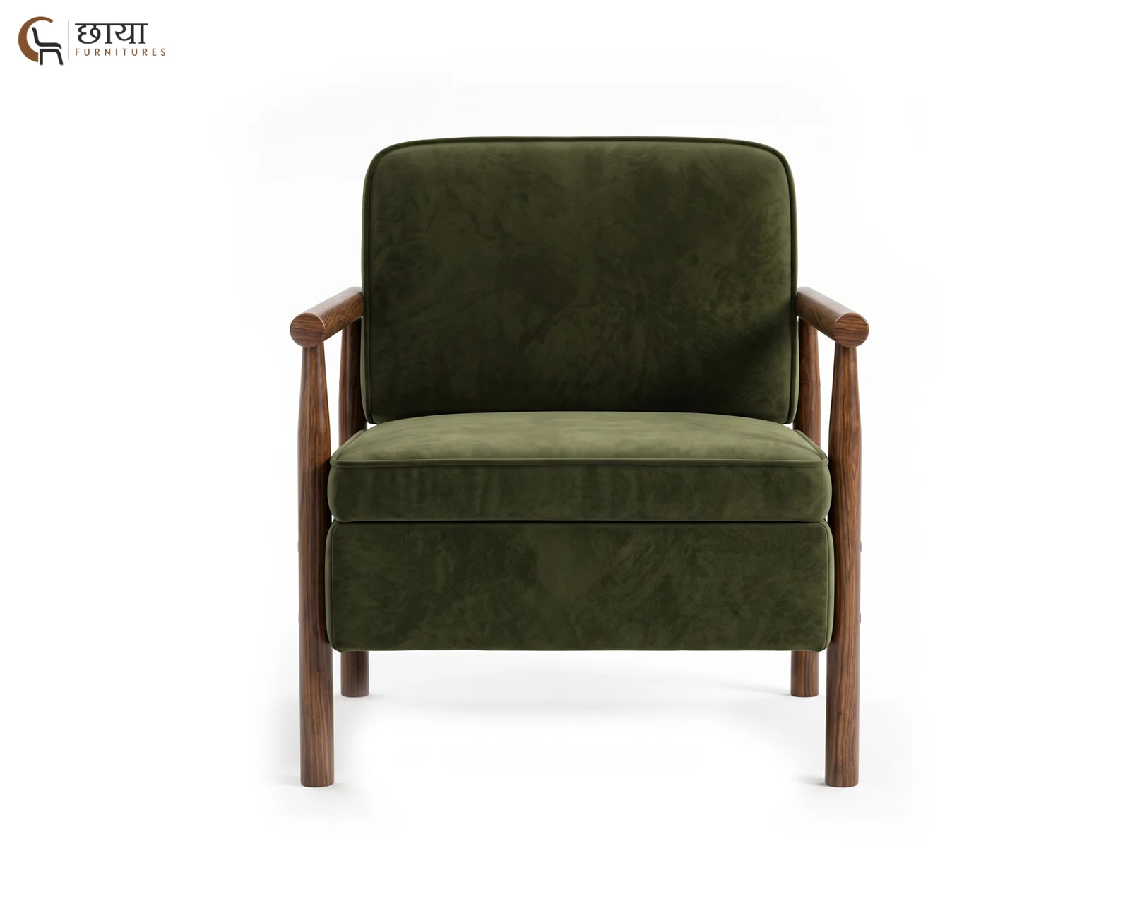 Sansa Arm Chair With Storage (Green Velvet) — 5