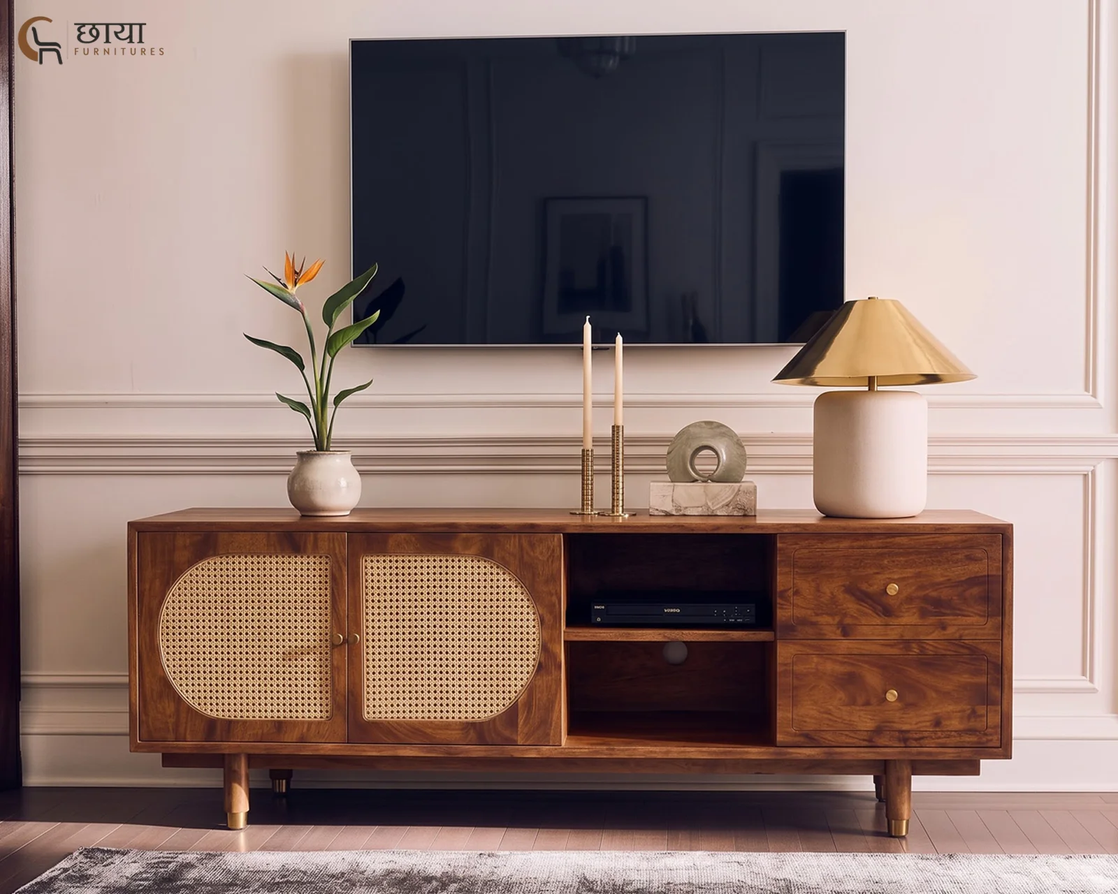 Serein Tv Unit (Teak Finish) — 4