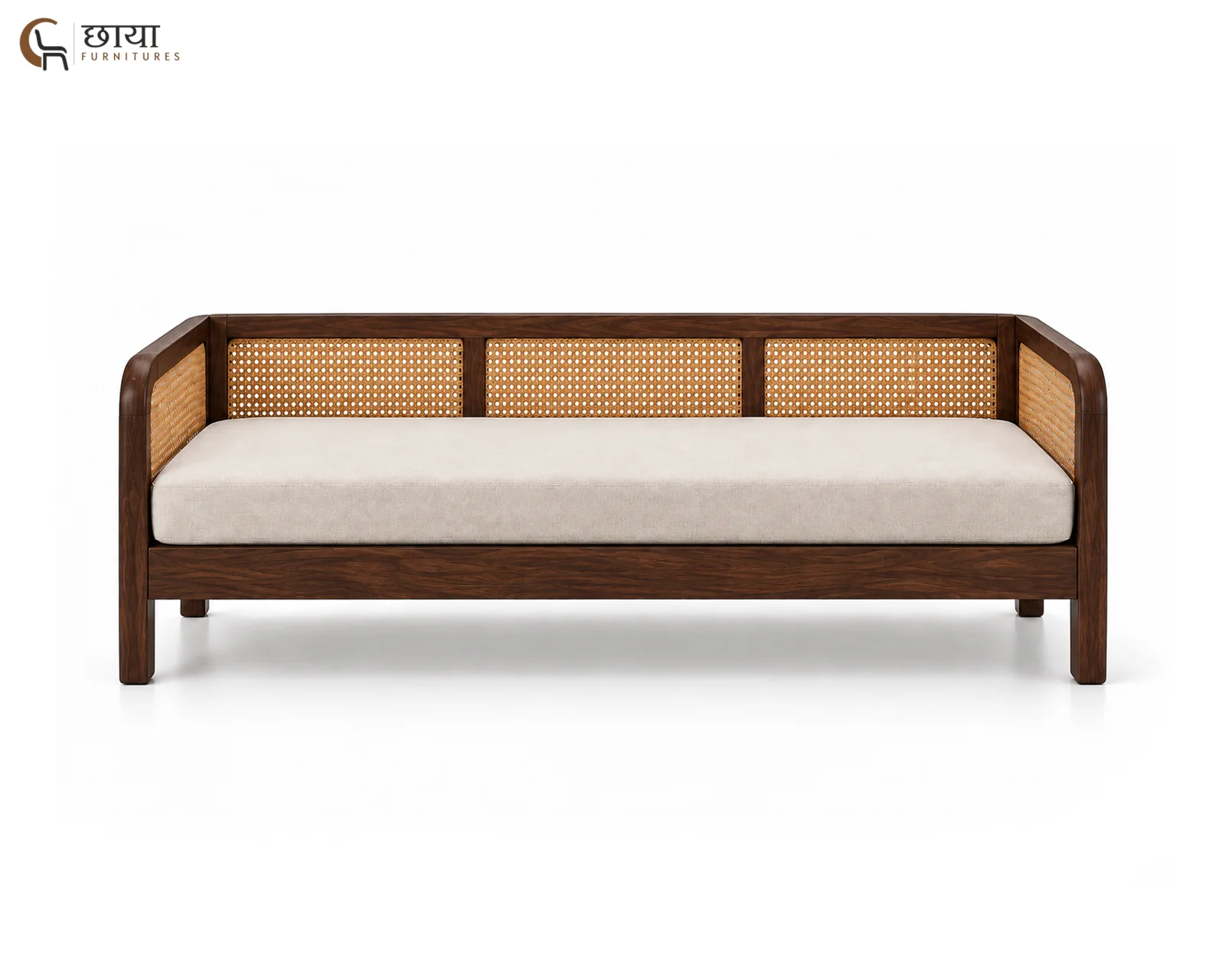 Rickon Sheesham Wood Diwan (Walnut Finish) — 2