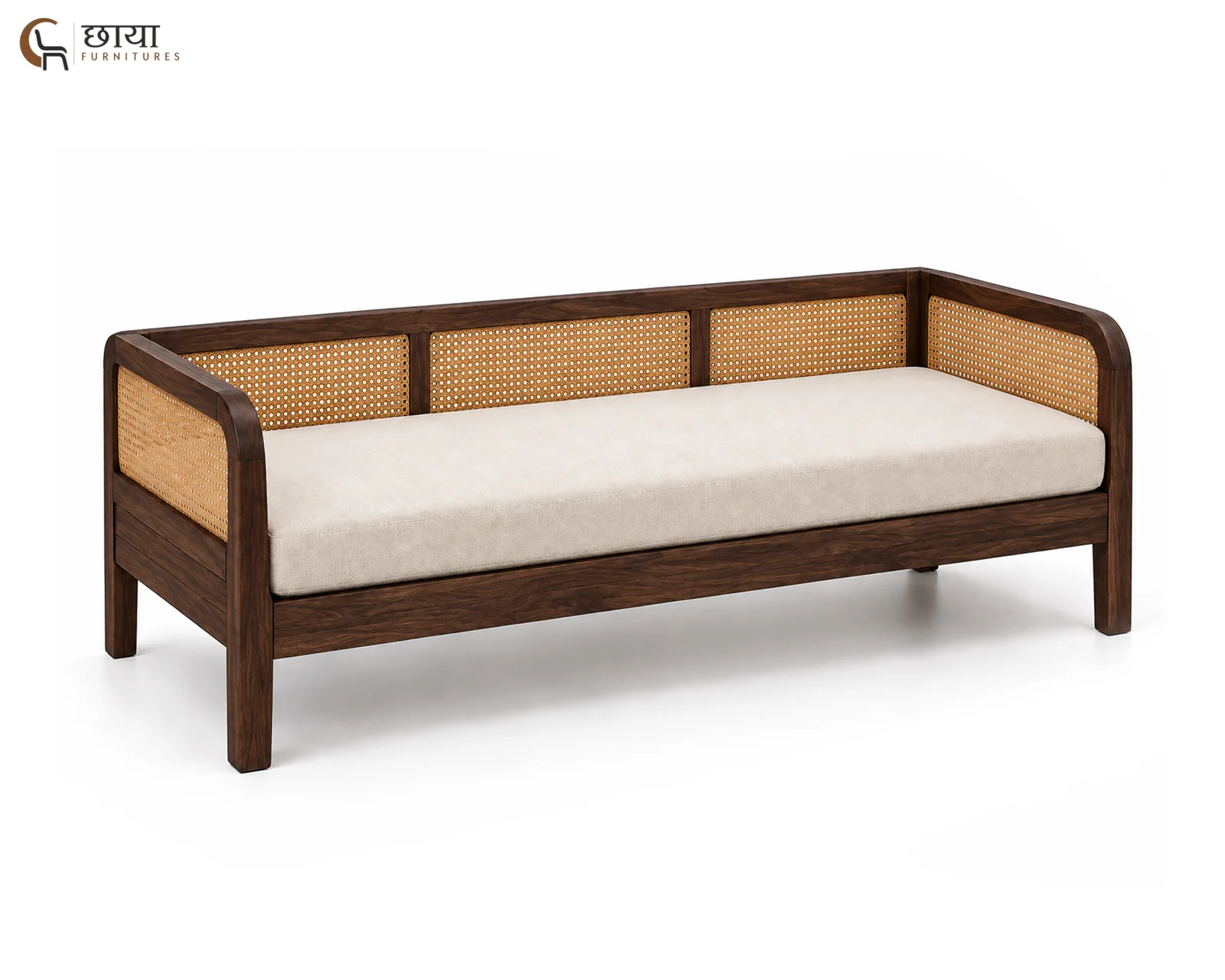 Rickon Sheesham Wood Diwan (Walnut Finish) — 3