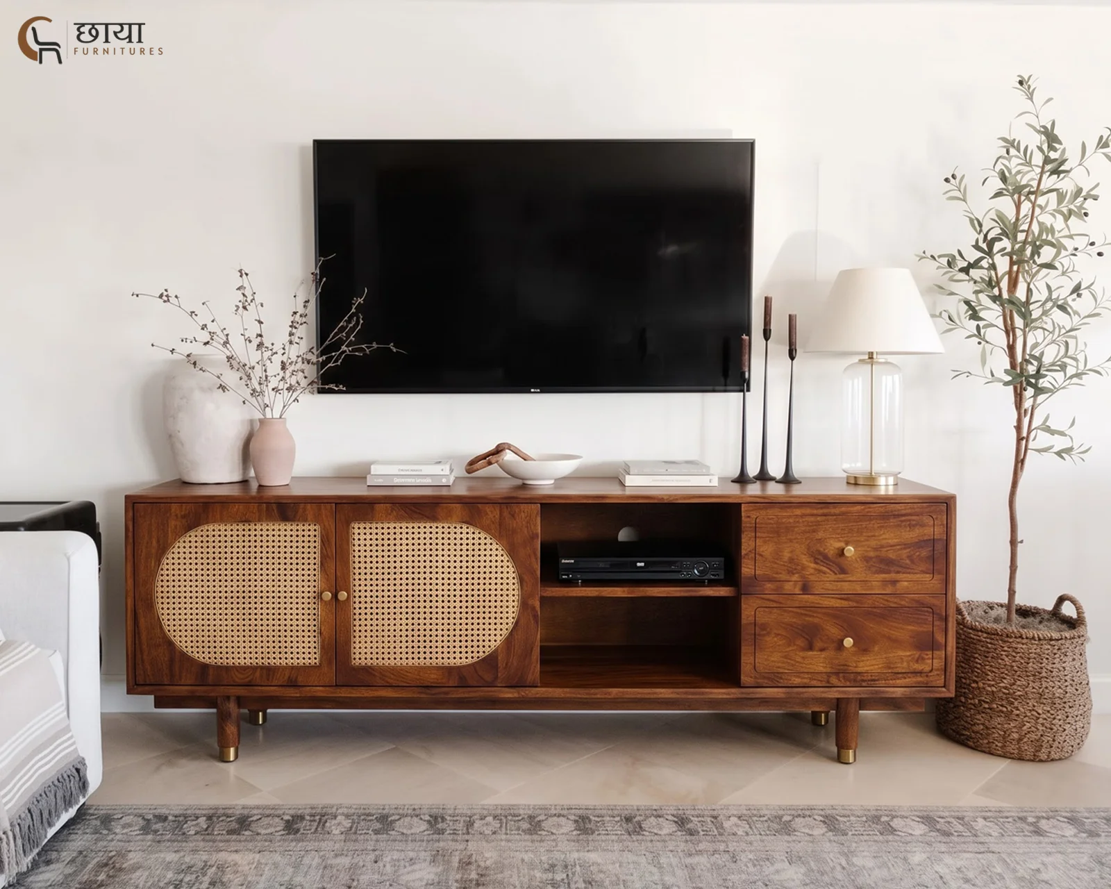 Serein Tv Unit (Teak Finish) — 5