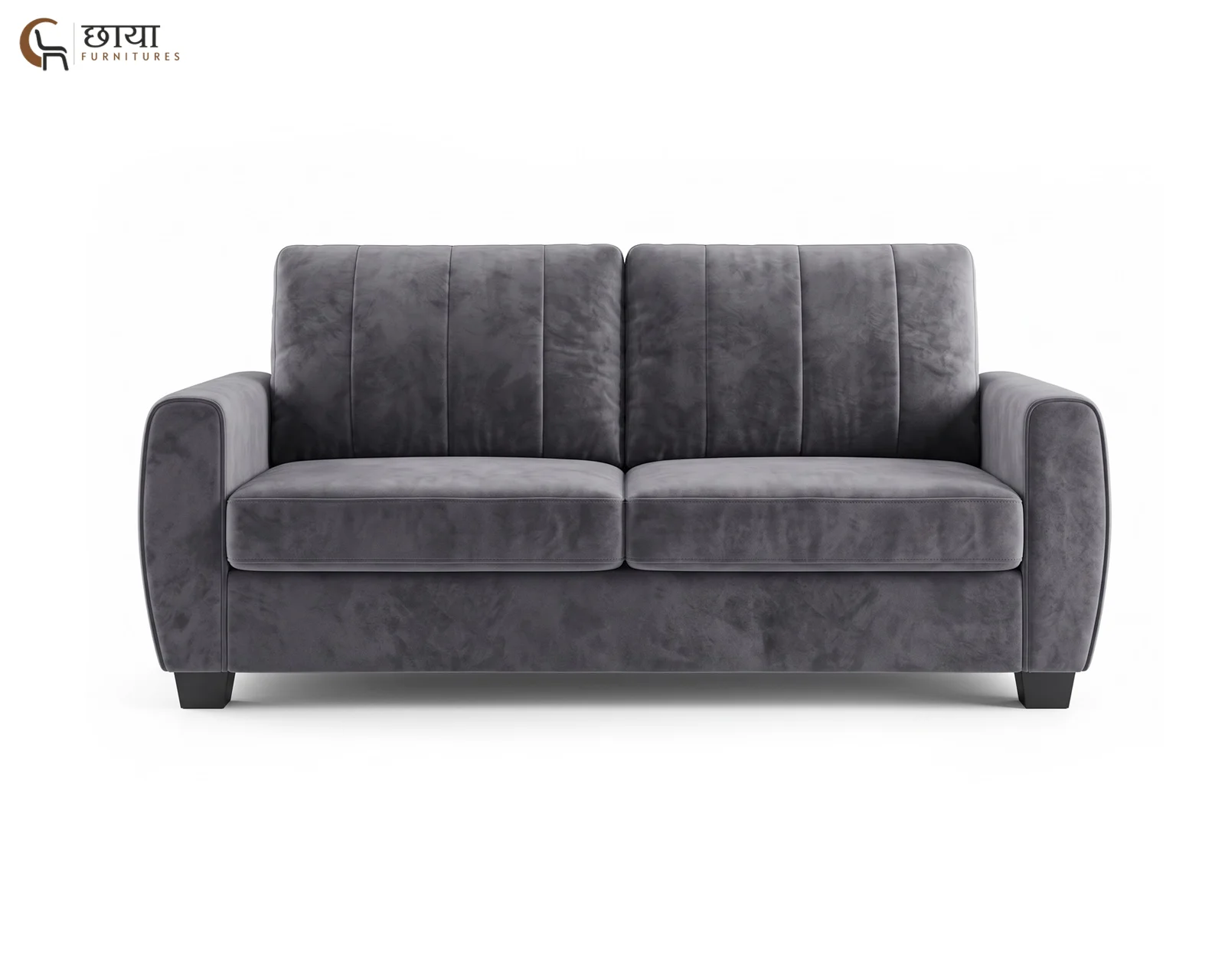 Edan 3 Seater Fabric Sofa (Grey) — 1