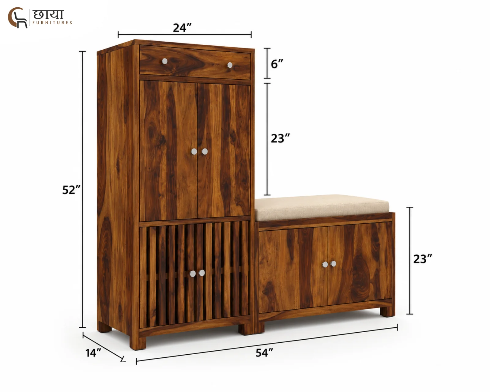 Saanvi Shoe Rack (Honey Finish) — dimm (1)