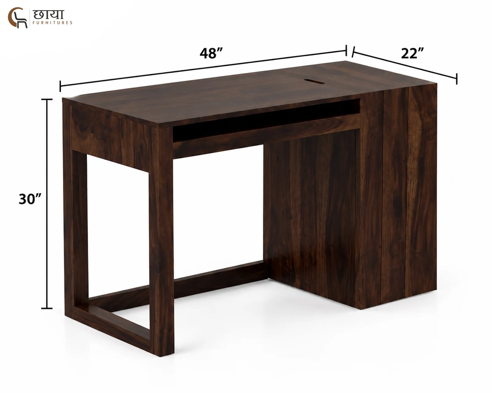 Stark Study Table (Walnut Finish) — dim 9