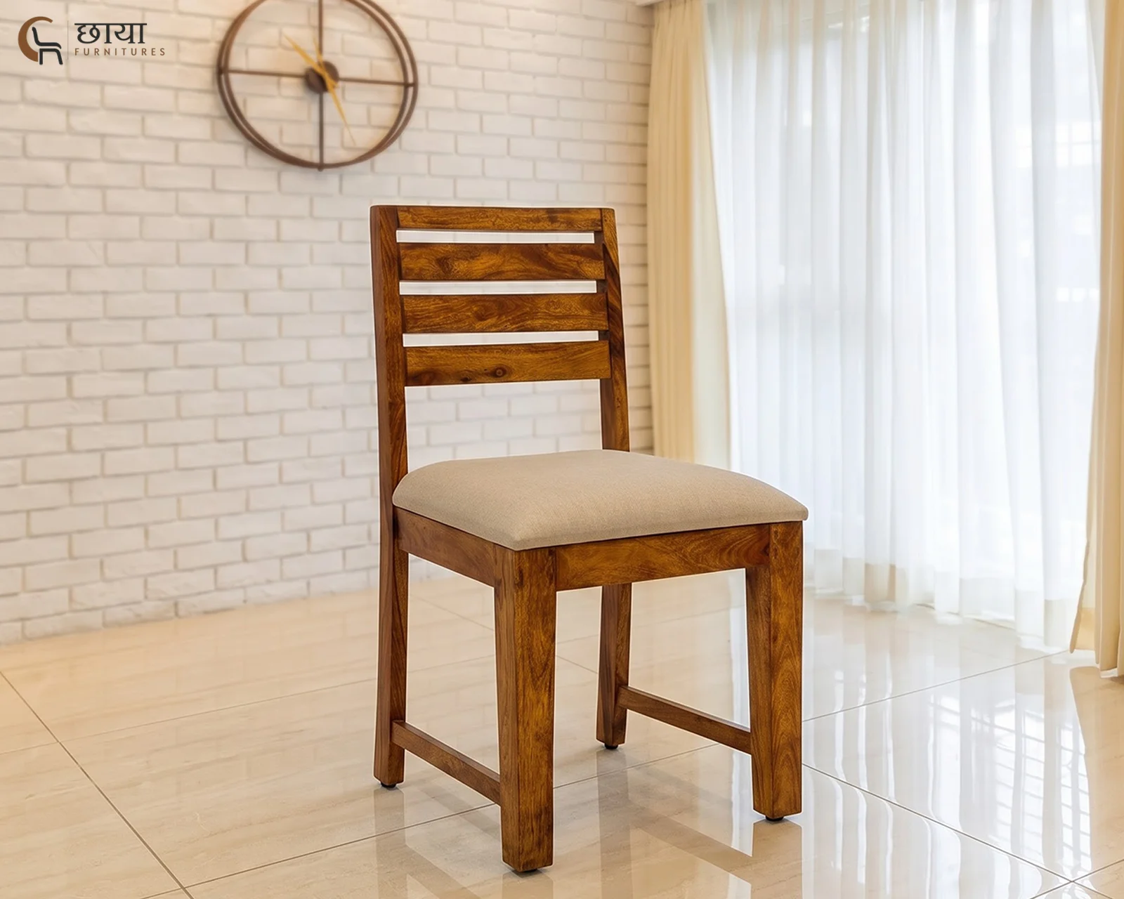Riwaaz Dining Chair (Honey Finish) — 312