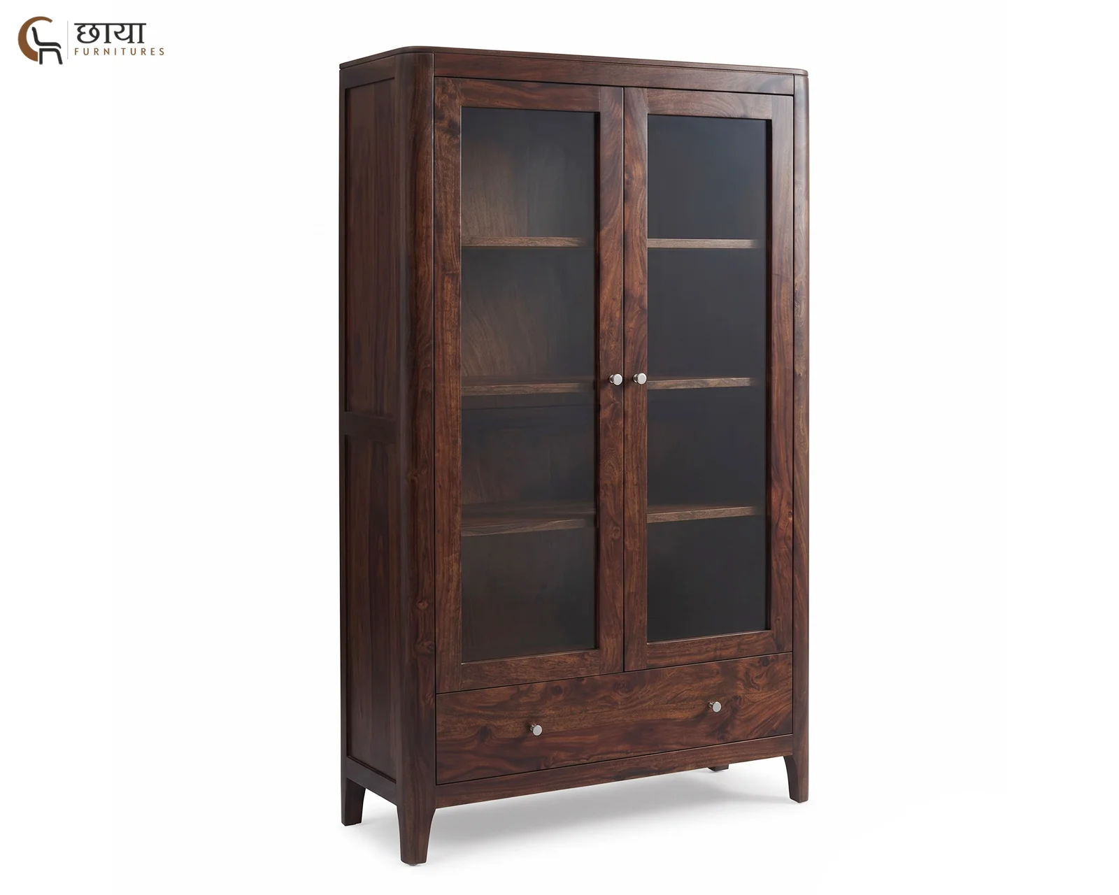 Tommy Sheesham Wood Kitchen Cabinet (Walnut Finish) — 3