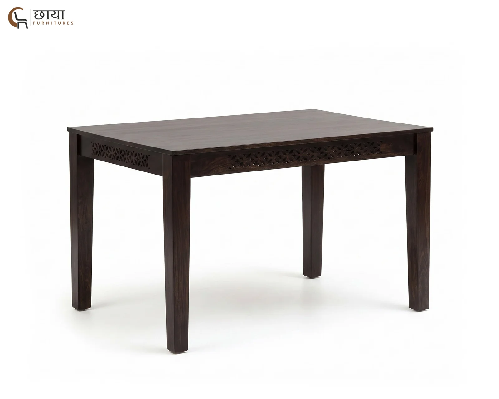 Luxe 4 Seater Dining Table (Walnut Finish) — 45