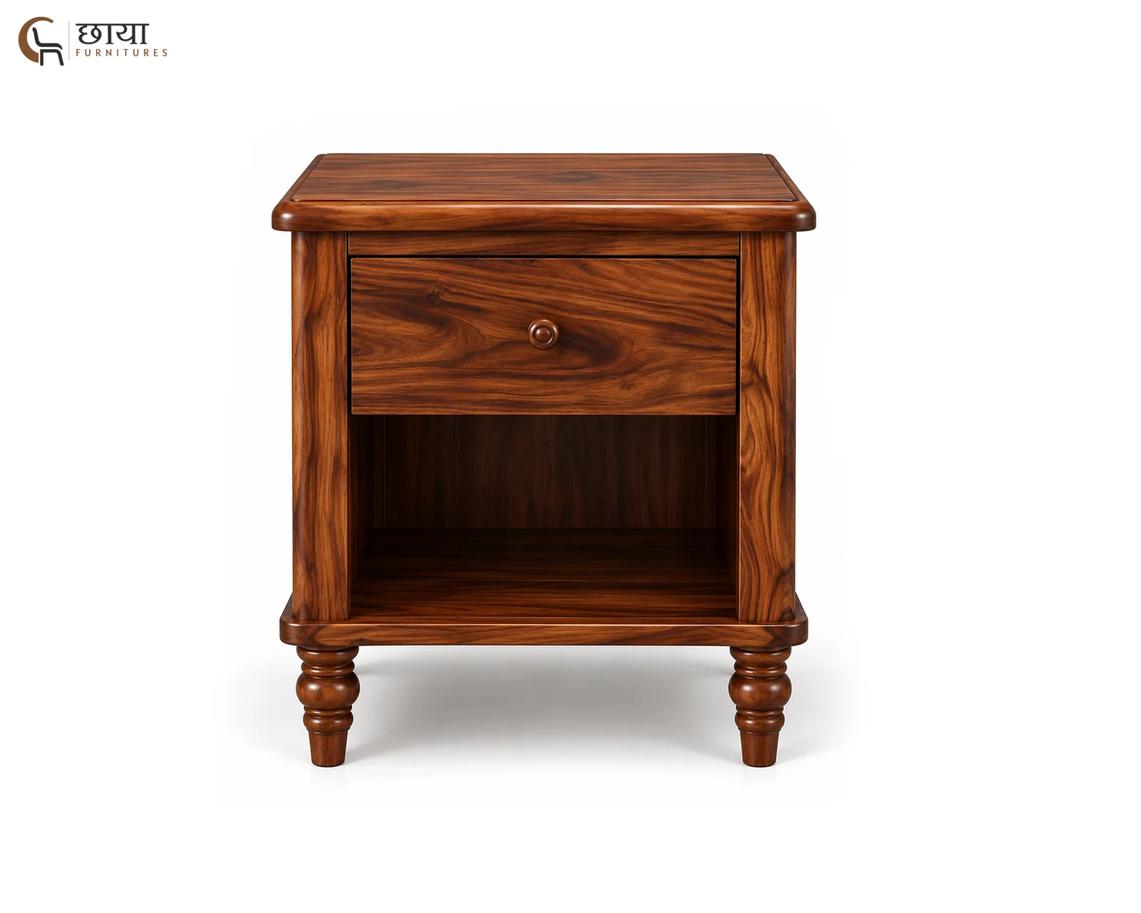 Rajveer Bedside Table (Honey Finish) — 6