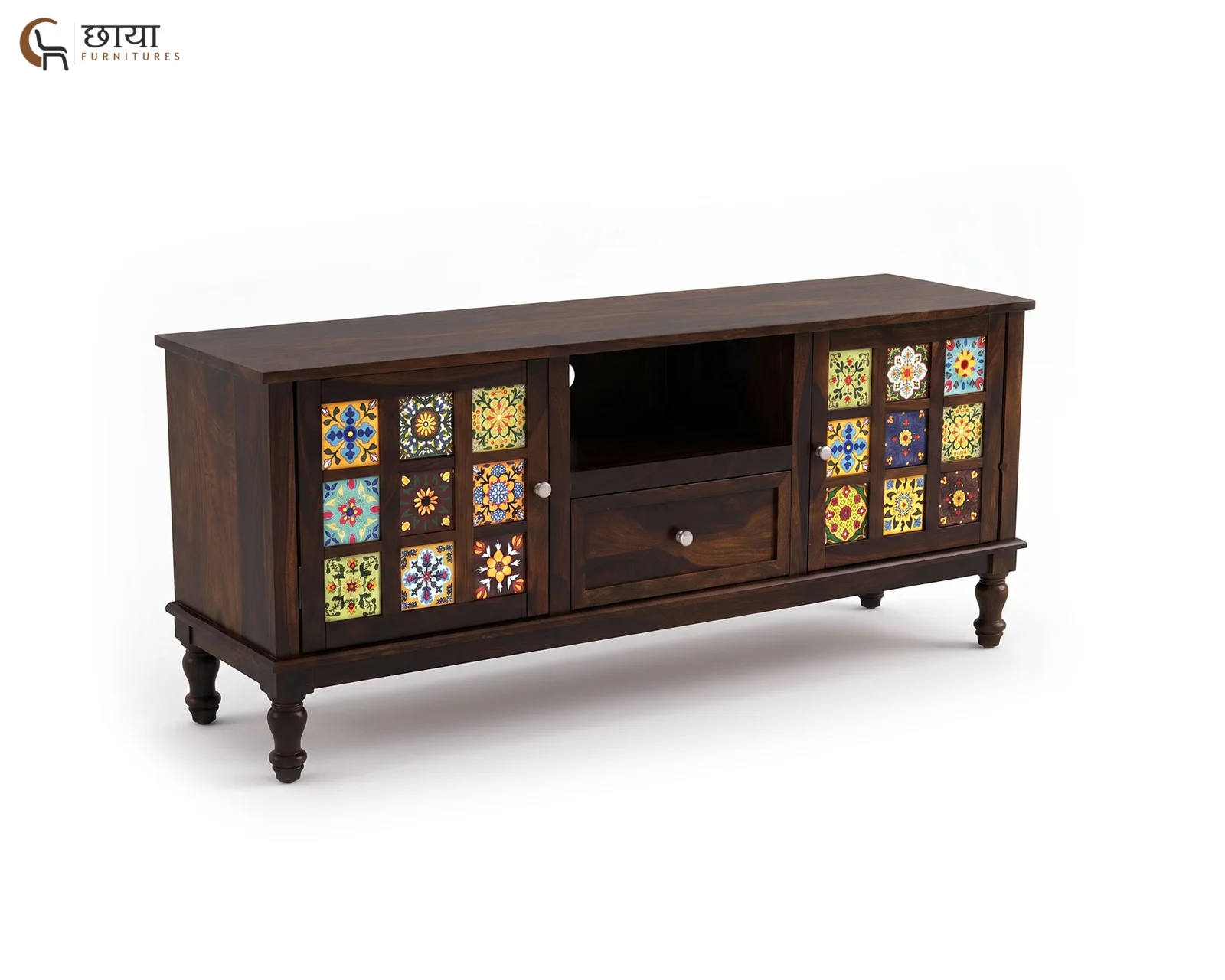 Alvara TV Unit (Walnut Finish) — 6