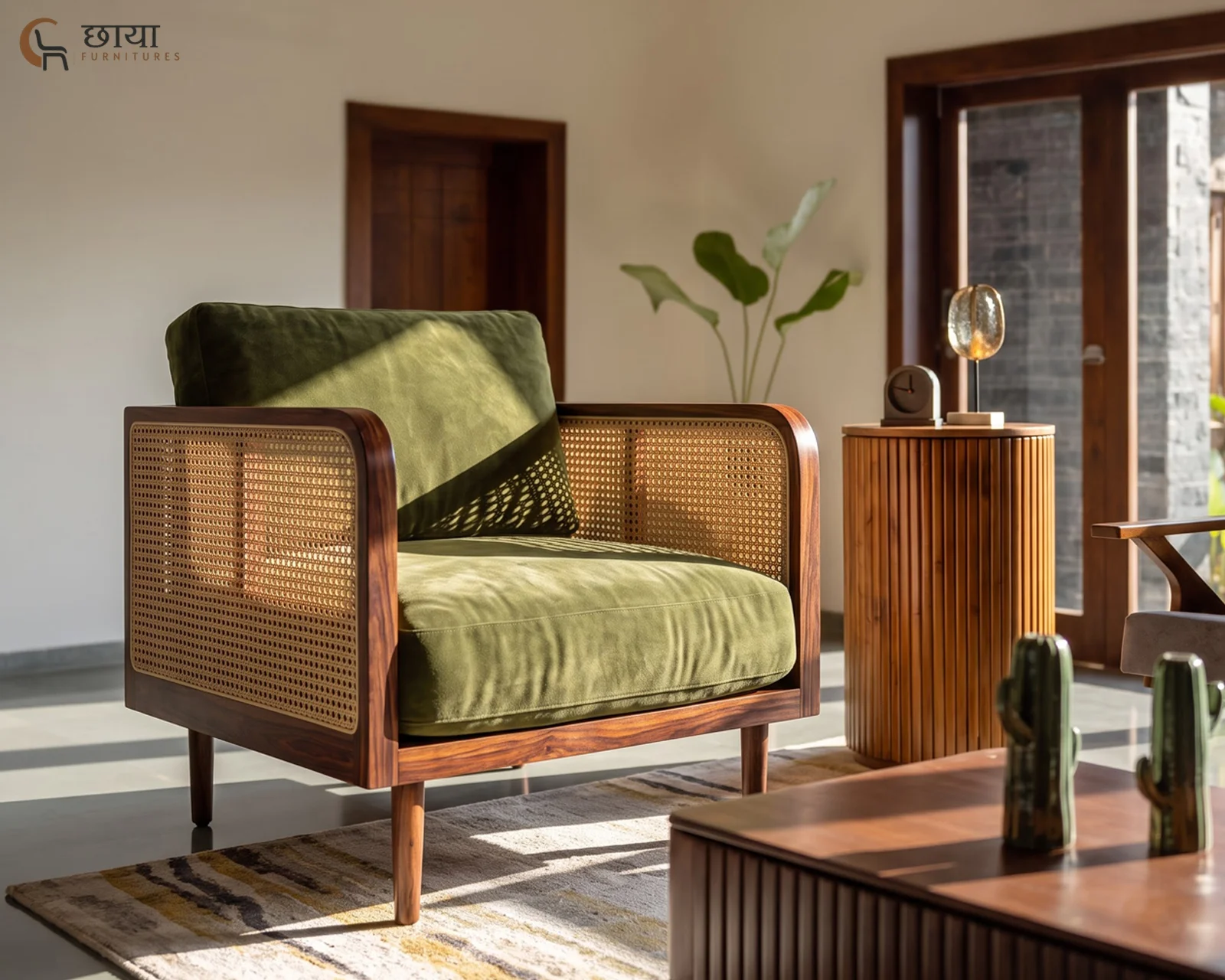 Skyler Arm Chair (Teak Finish) — 8