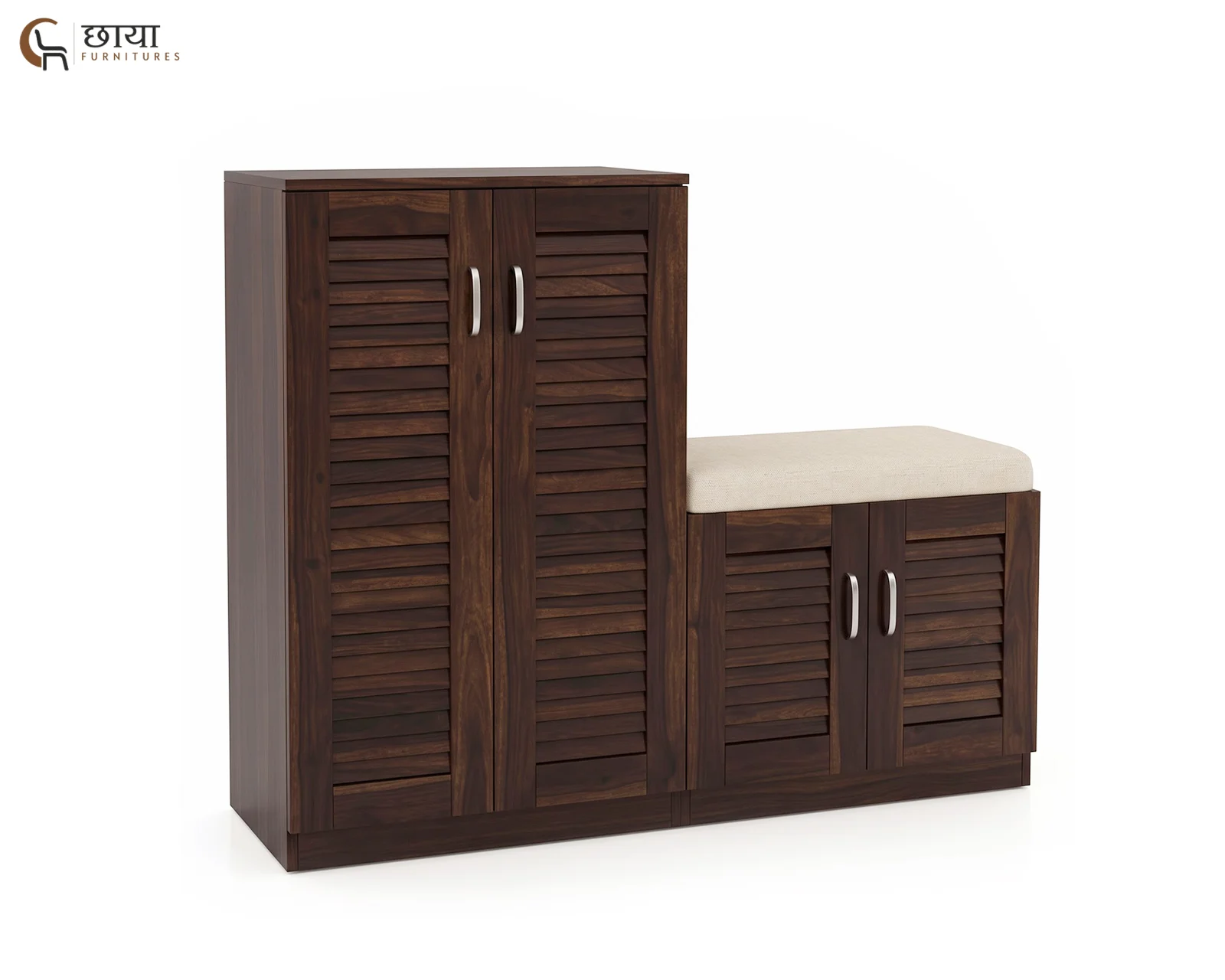 Veyra Shoe Rack (Walnut Finish) — 4