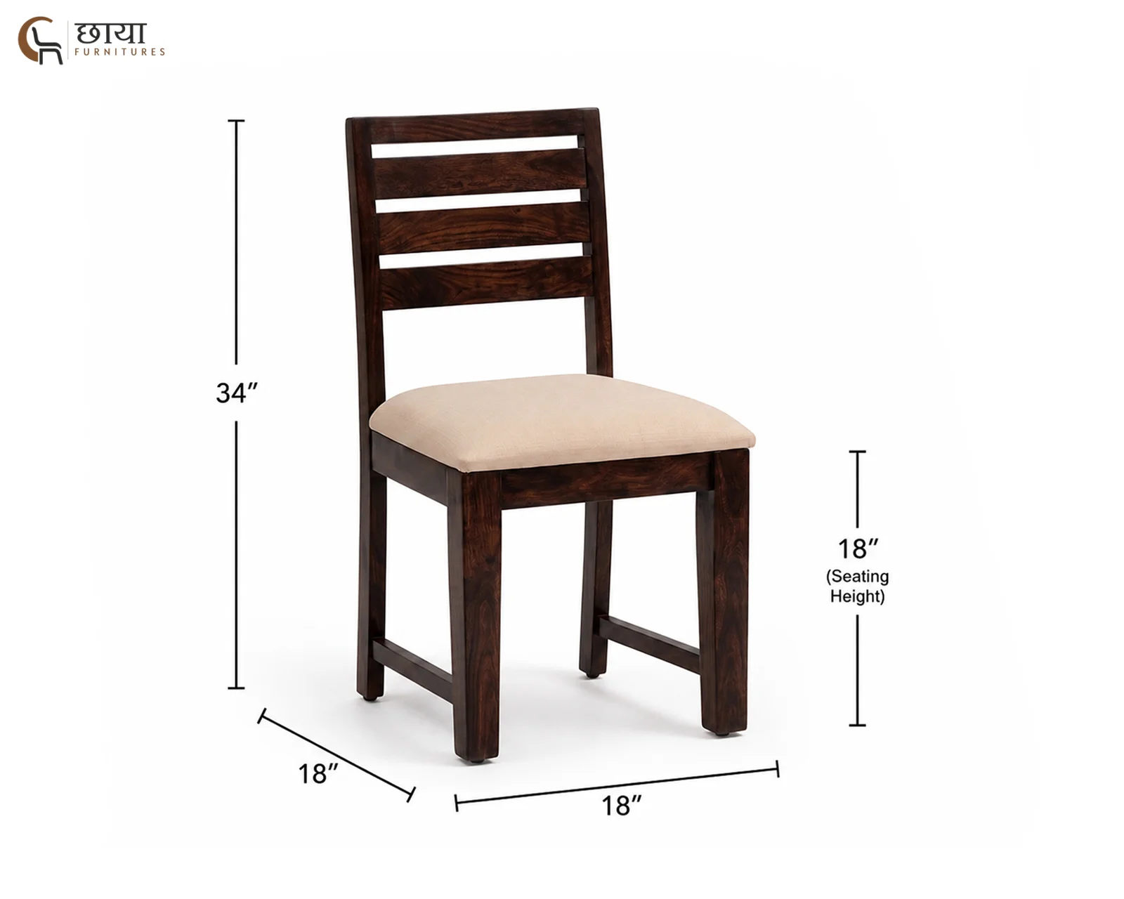Riwaaz 6 Seater Dining Table Set (Walnut Finish) — 27