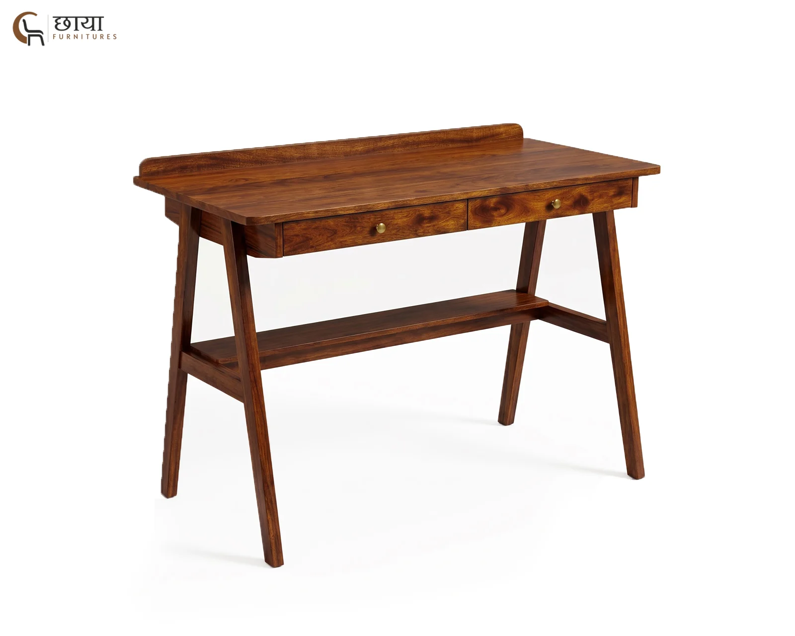 Mira Study Table (Teak Finish) — 2
