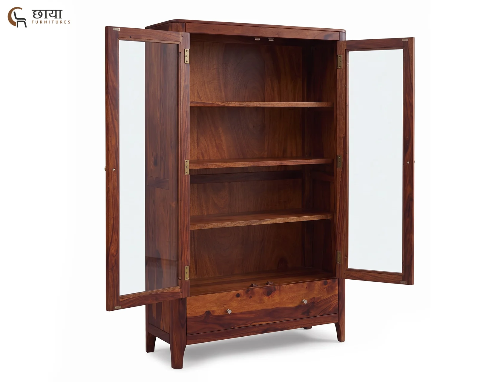 Tommy Sheesham Wood Kitchen Cabinet (Honey Finish) — 5