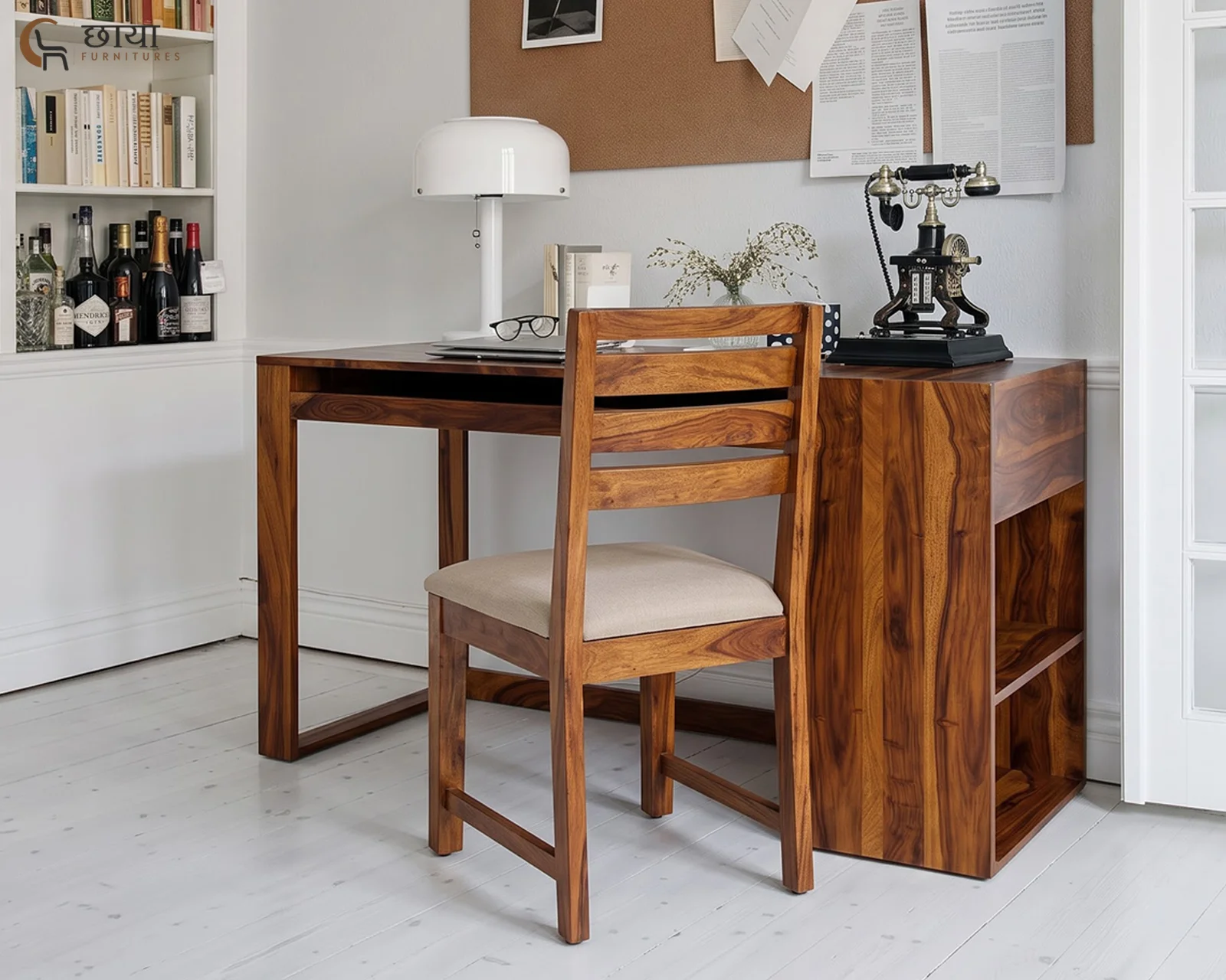Stark Study Table (Honey Finish) — 9