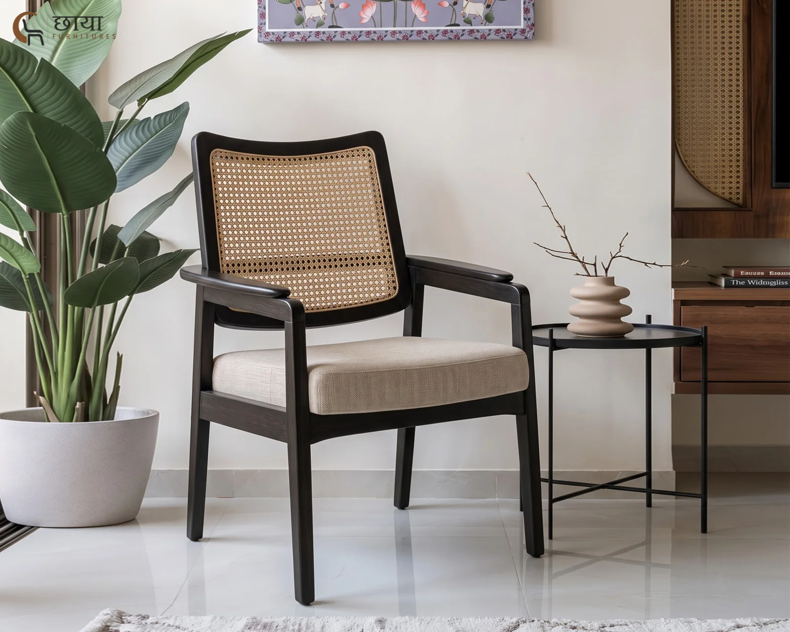 Pollos Arm Chair (Black Finish) — 08