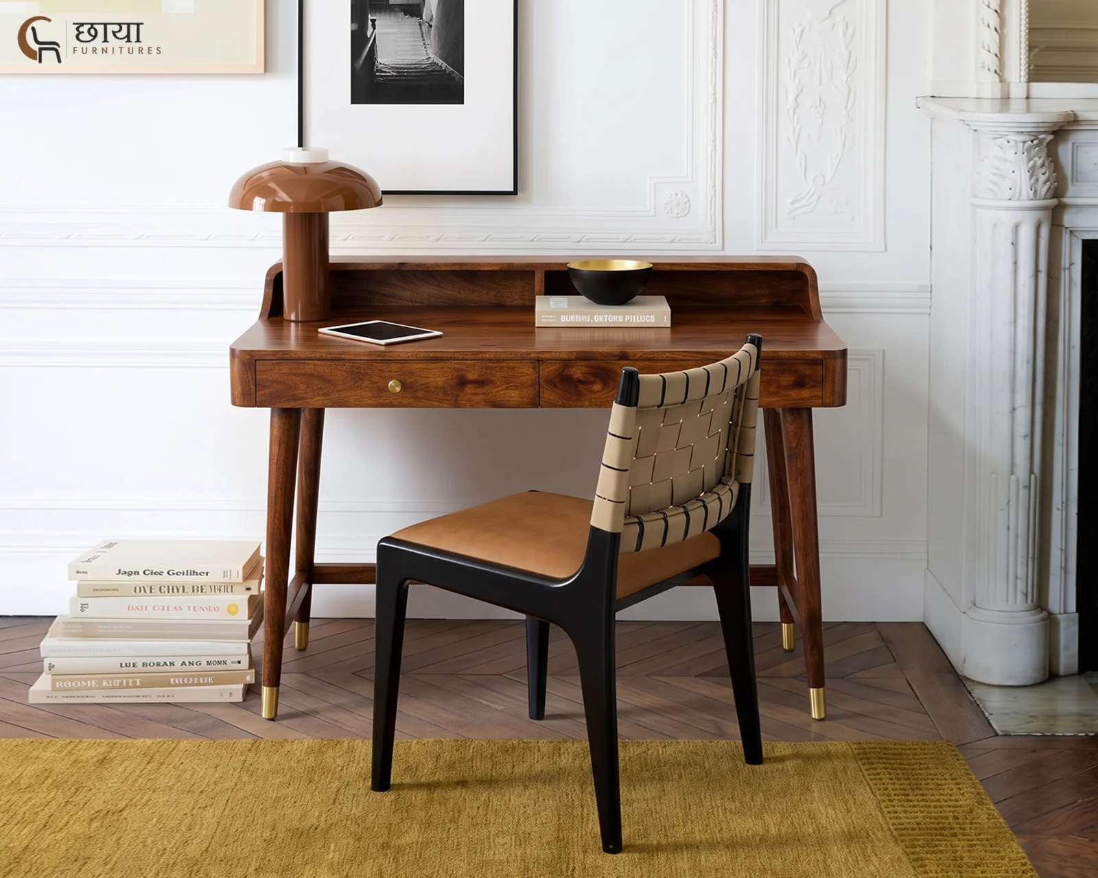 Axel Study Table (Teak Finish) — 9