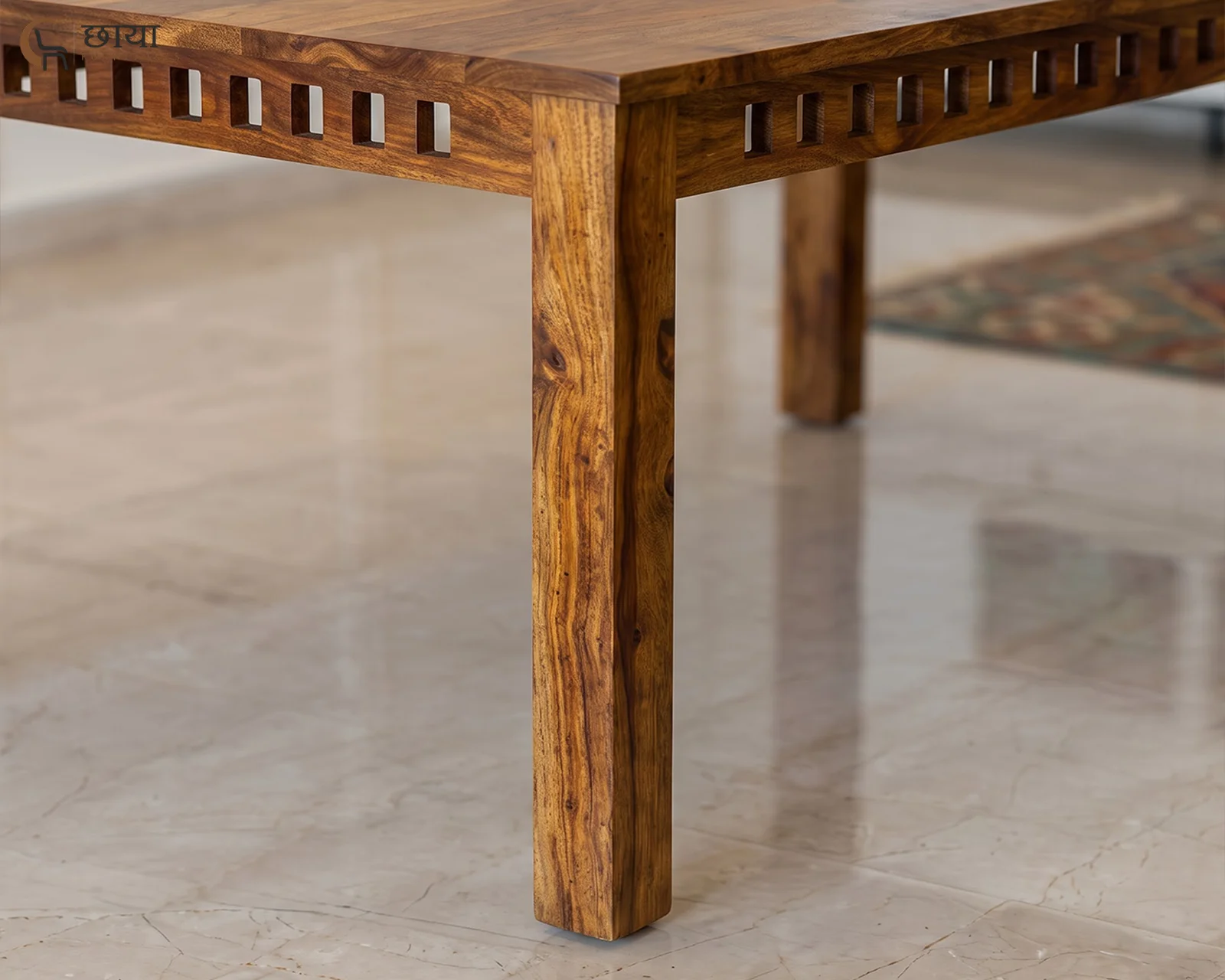 Haven 6 Seater Dining Table (Honey Finish) — 8